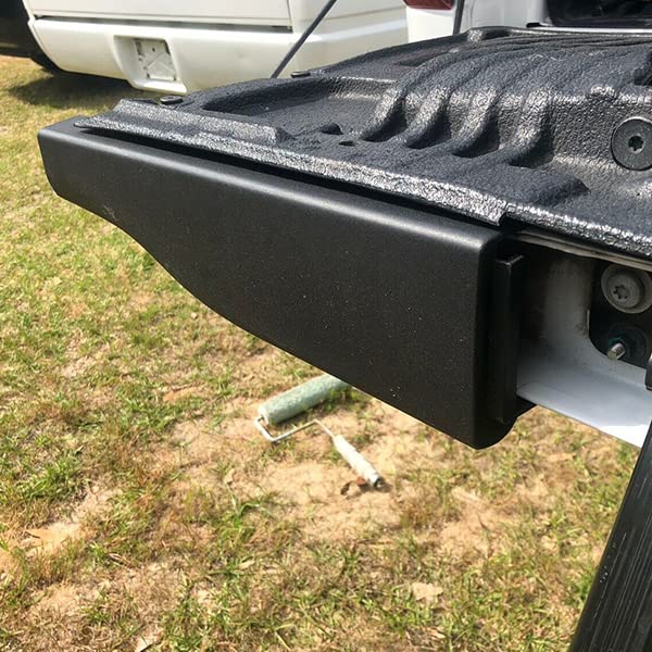 ECOTRIC Tailgate Cap Compatible with 2008-2016 Ford Super Duty F250 F350 F450 F550 Replacement for 8C3Z9941019AA FO1904118 with Flex Step Flexible Molding Trim Left (Integrated Step)