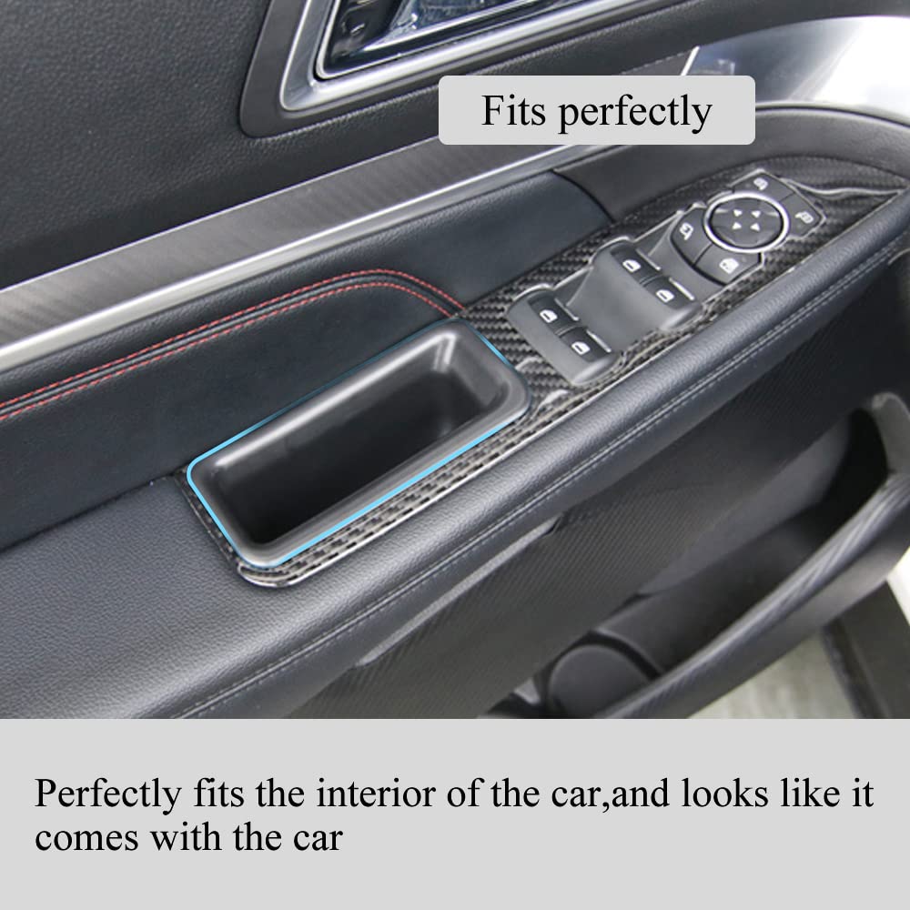 Vesul Front Row Door Side Storage Box Compatible With Ford Explorer 2016 2017 2018 2019 Armrest Phone Container Door Organizer H