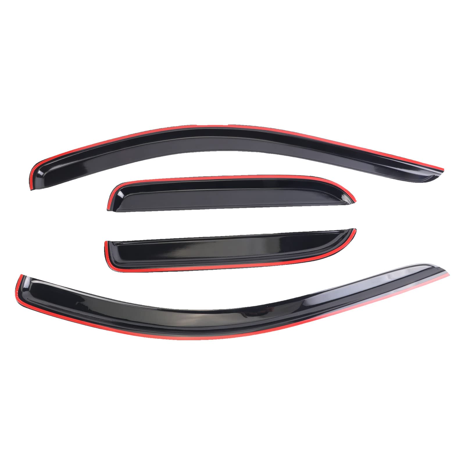 Sontian 4Pcs Window Visors Tape-On For 2002-2008 Dodge Ram 1500, 2003-2009 Ram 2500 & 3500 With Crew/Extended Cab Sun Rain Guard