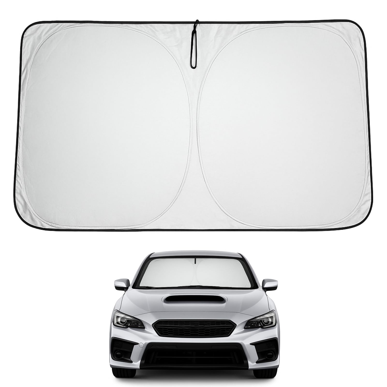Proadsy 2025 Upgrade Windshield Sun Shade Custom Fit Subaru Wrx 2015-2021 4-Layer Foldable Front Sunshade Protector Sun Visor Bl