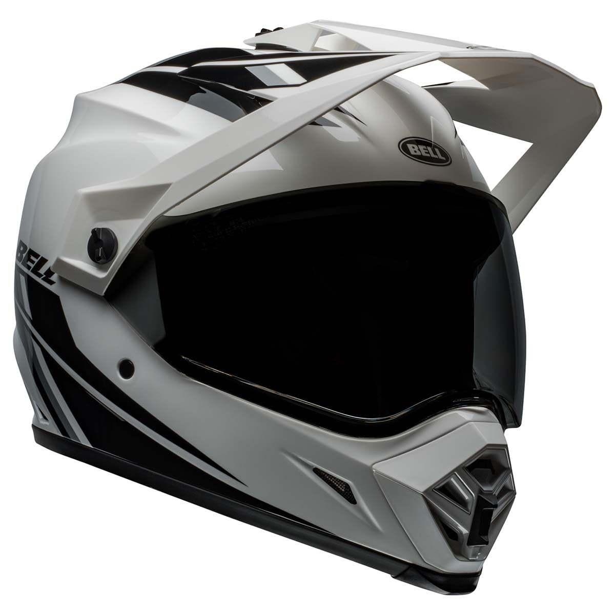 Bell Mx-9 Adventure Mips Dirt Helmet (Alpine Gloss White/Black - Large)