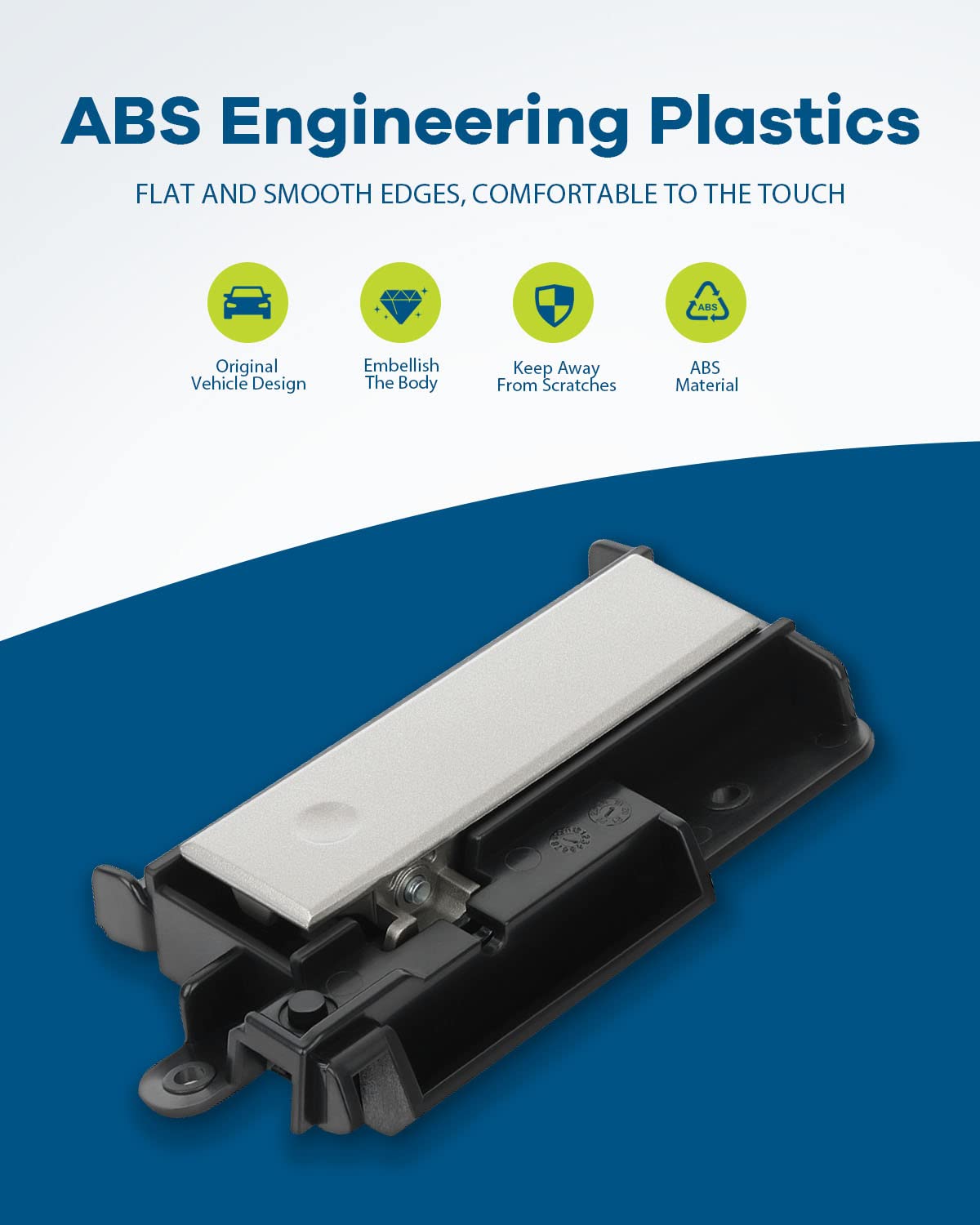 Lujuntec Upper Glove Box Latch Door Handle Replacement Fit For 2007-2013 For Chevrolet Silverado For Gmc Sierra 1500 2500 3500 Chrome Black