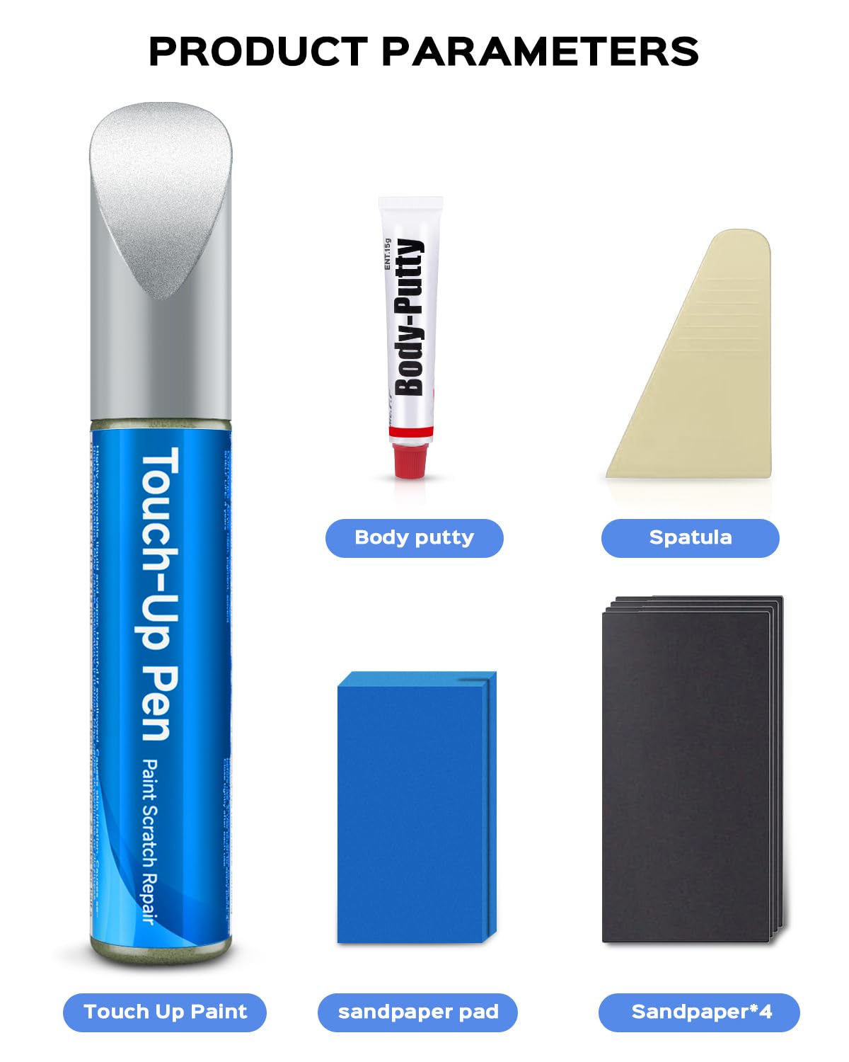 Teslaunch Mineral White(A96) For Bmw Car Touch Up Paint Kit,Exact Match Car Scratch Repair Touch Up Paint Kit (Mineral White Met