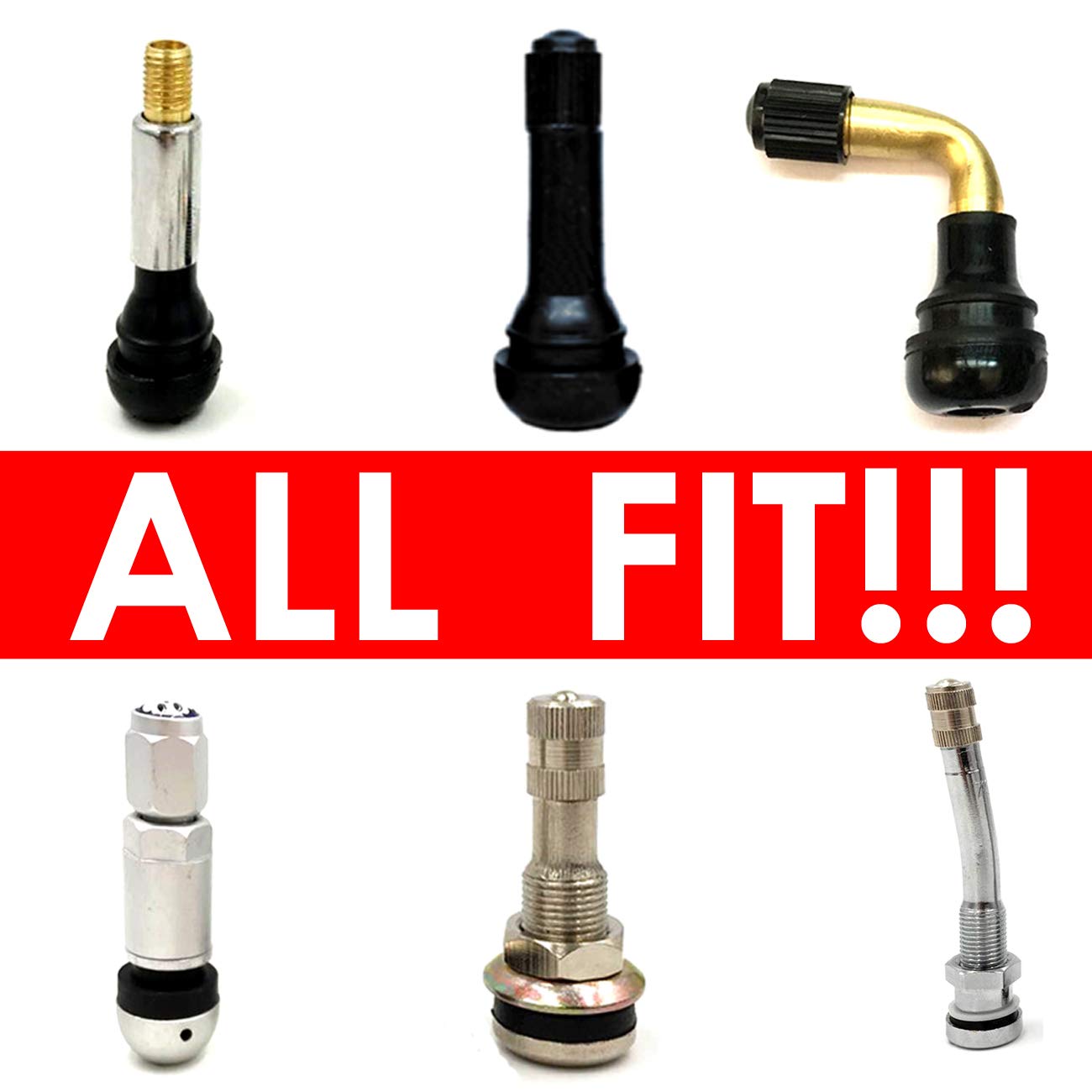 SAMIKIVA Heavy-Duty Tire Valve Caps (12 Pack) - Black Aluminum Alloy, Dust Proof, Leak-Proof, All-Weather Protection, Hexagon Design