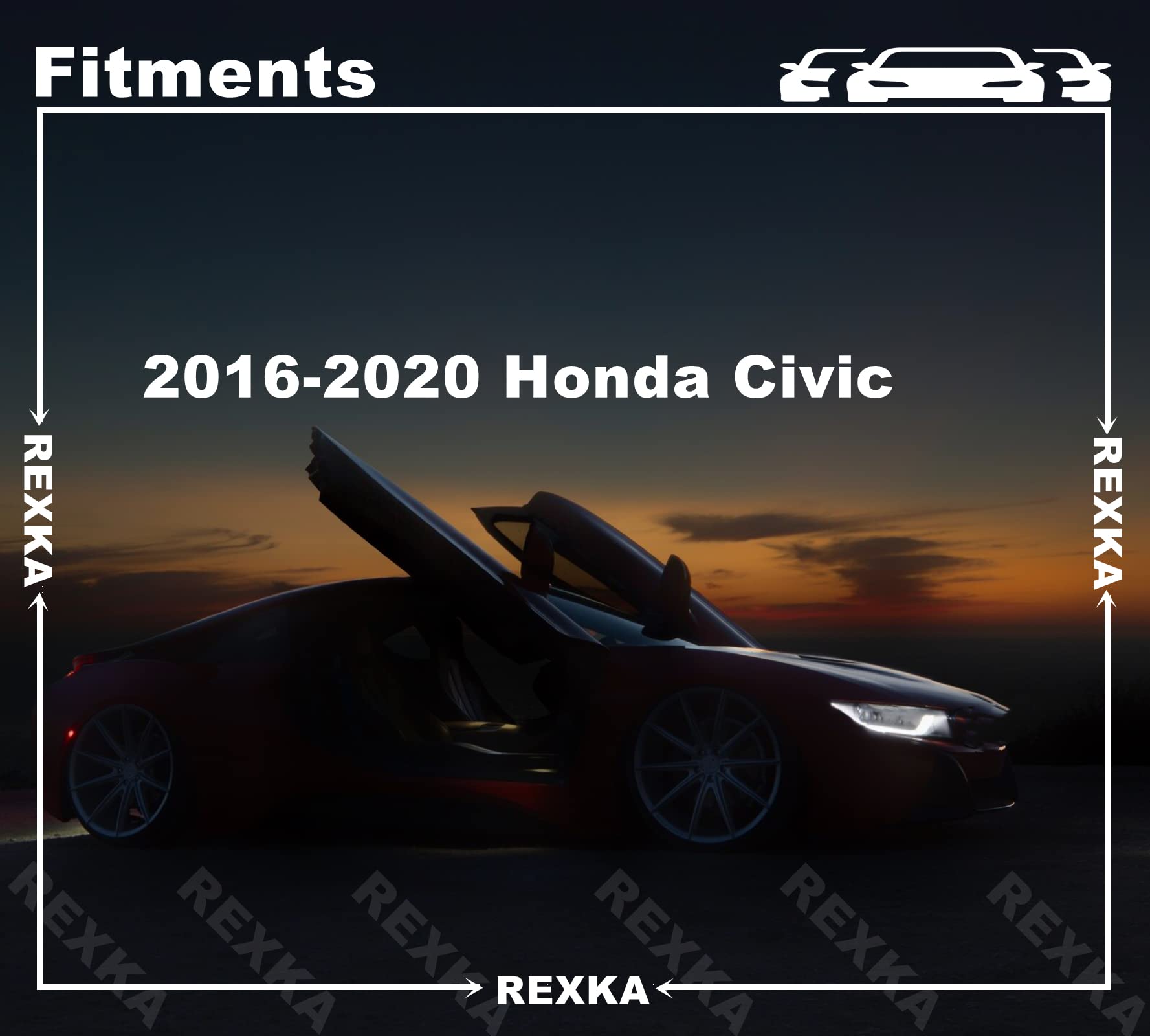 Rexka 30 Pcs Grille Retaining Clip For Honda 91504-Tba-A01 Civic