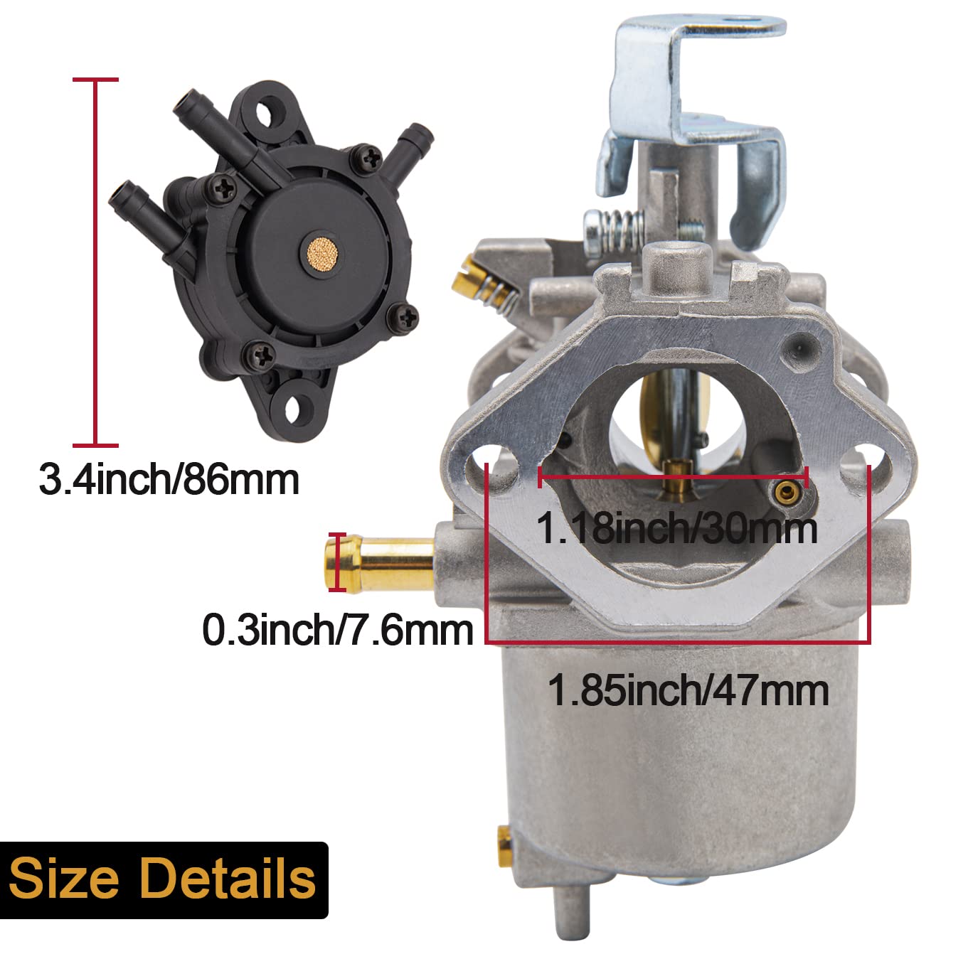 Fe290 Carburetor Kit Compatible For 1998-Up Gas Golf Cart Club Car Ds & Precedent Turf Carryall Kawasaki Fe290 Engines Carb 101905601 1016478 1016438 1016440 1016439 1016430 1016441