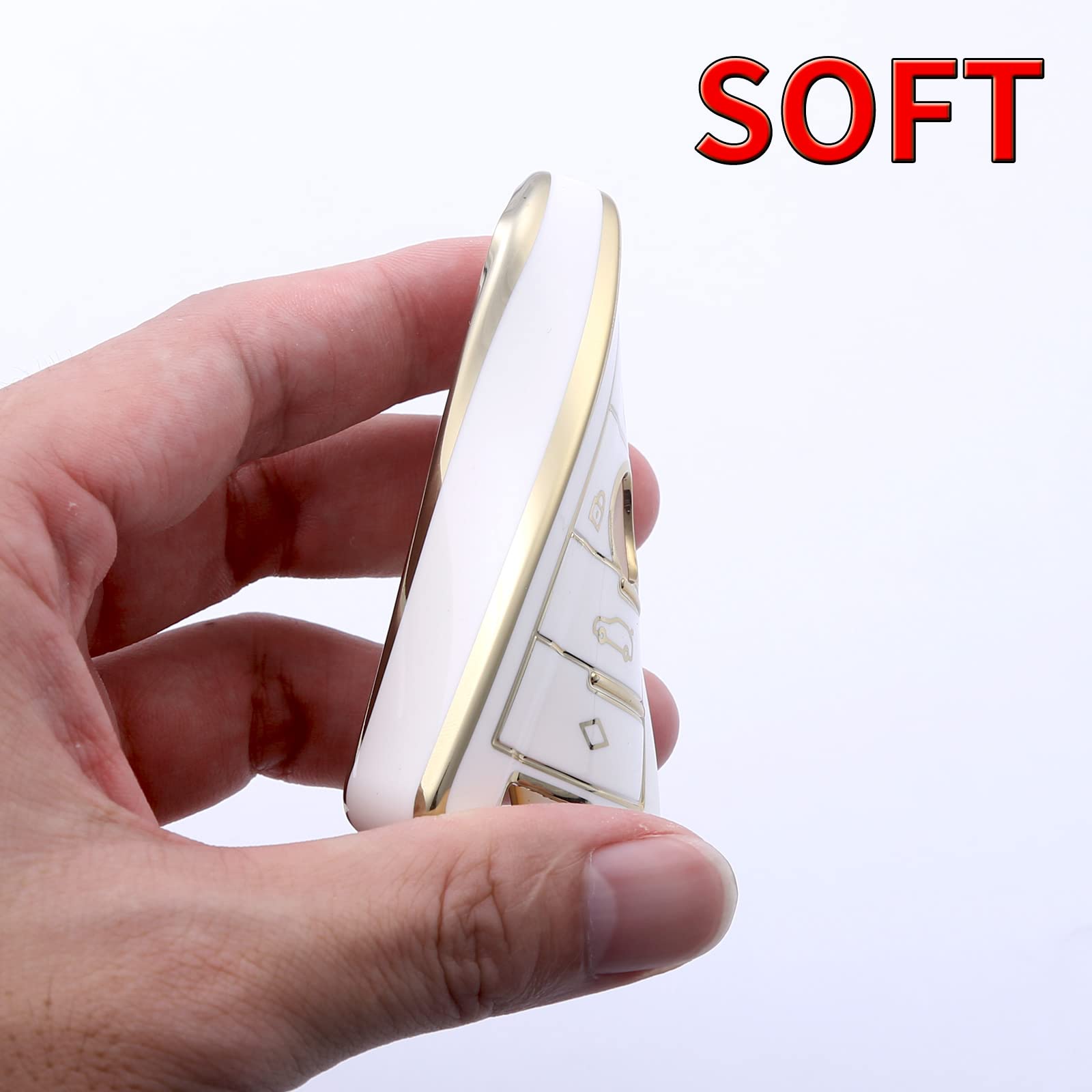 Lcxjmwkl For Bmw Key Fob Cover,Compatible With Bmw 2 5 6 7 Series X1 X2 X3 X5 X6 Smart Key Premium Soft Tpu Anti-Dust Full Protection