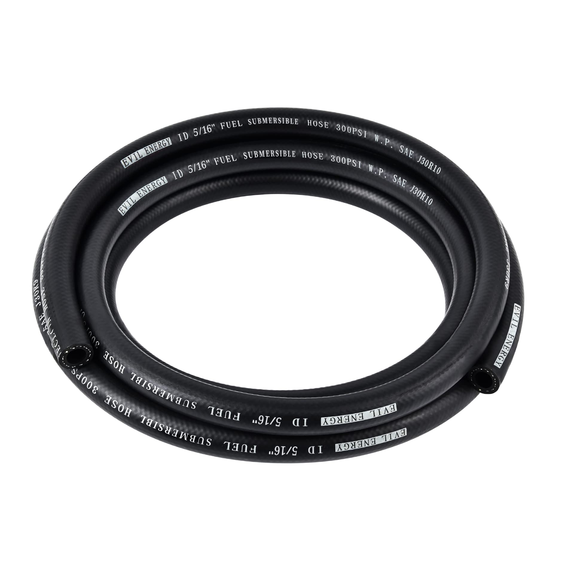 Evil Energy 5/16'' Submersible Fuel Hose E85 In Tank Line Sae 30R10 For Automotive Fuel Systems 10Ft 300Psi