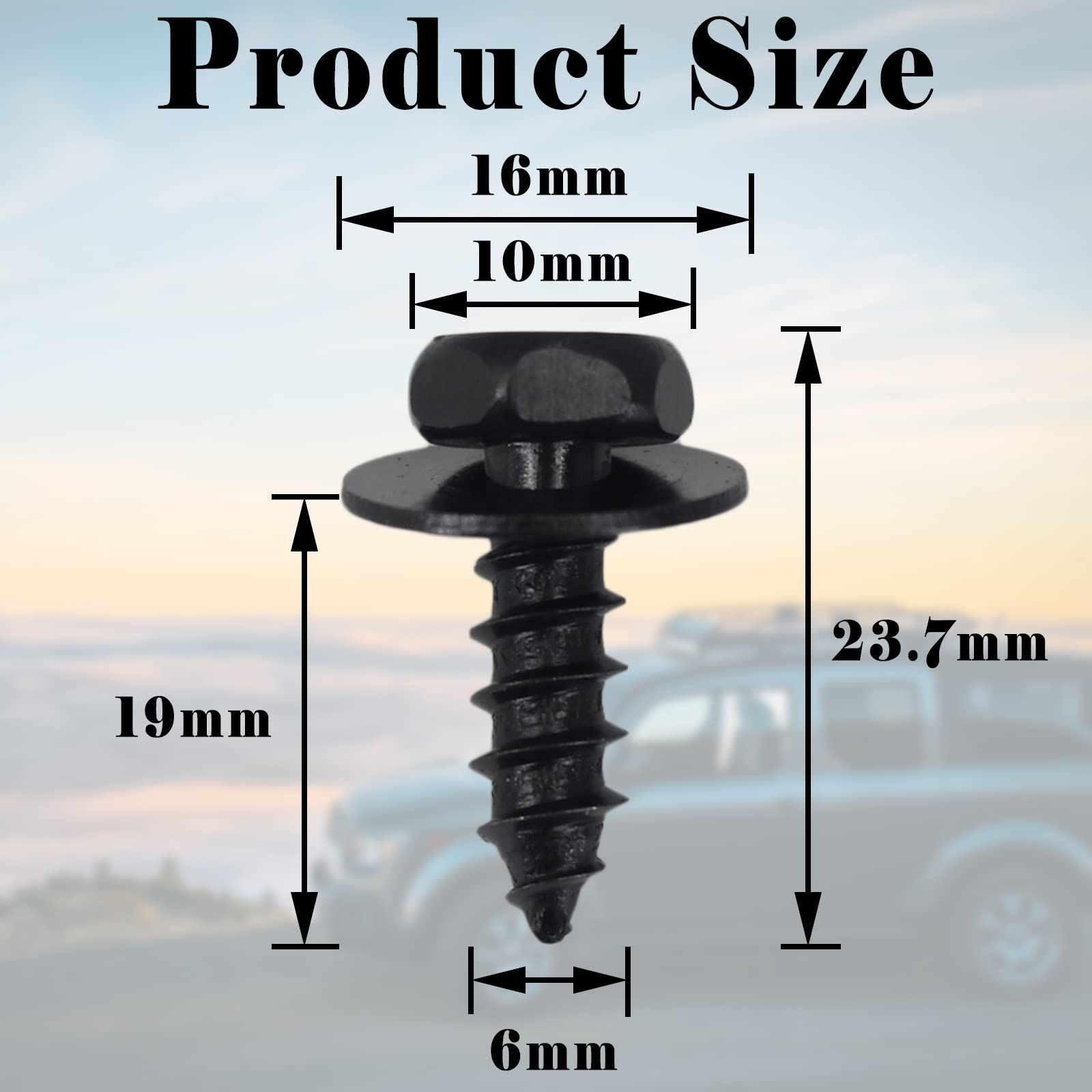 Gistilli 10pcs Front Fender Liner Bolts Bumper Cover Splash Shield Mud Guard Screws Compatible with Lexus Toyota Camry Corolla H