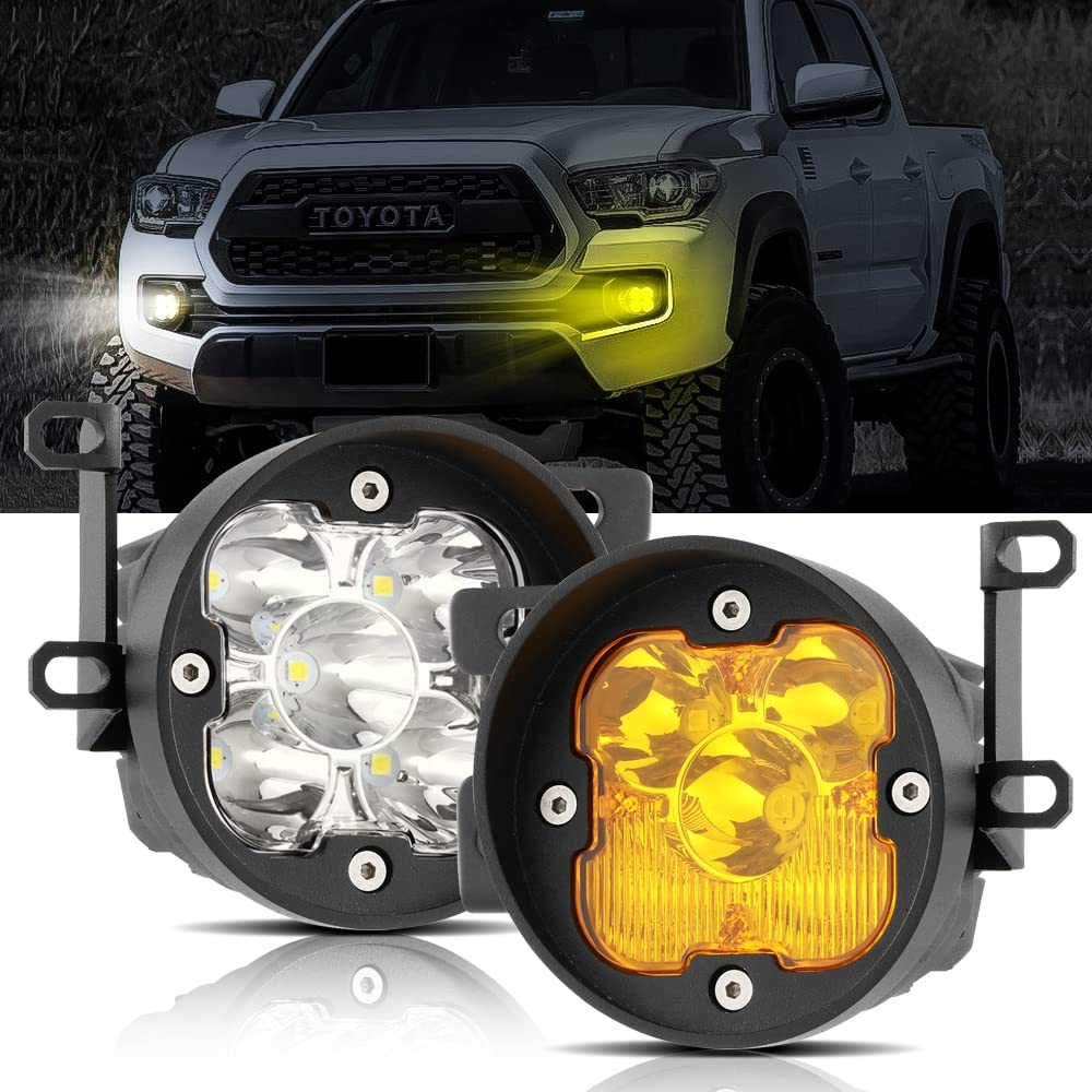 Auxbeam Xp-Ultra Series 3 Inch Fog Light Brackets, For Toyota Tacoma Tundra 4Runner, Led Pods Flush Mount Brackets, Light Bar Mo