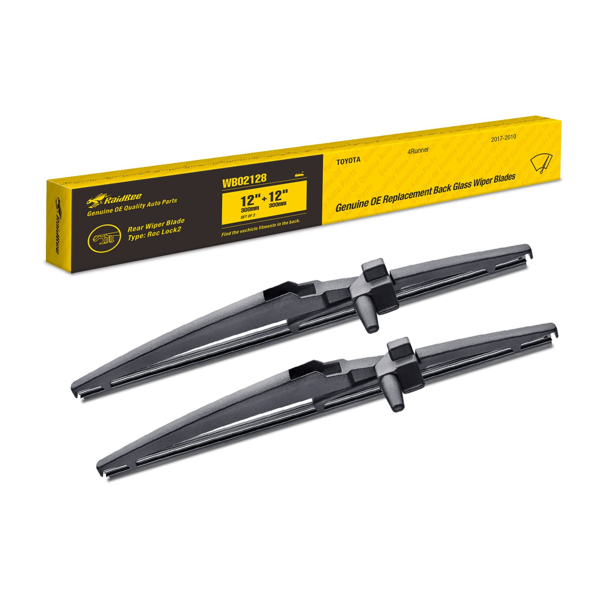 Raidbee Rear Wiper Blade, 2 Pack 12 Inch Back Windshield Wiper Blades Replacement For Toyota 4Runner 2020 2019 2018 2017 2016 20