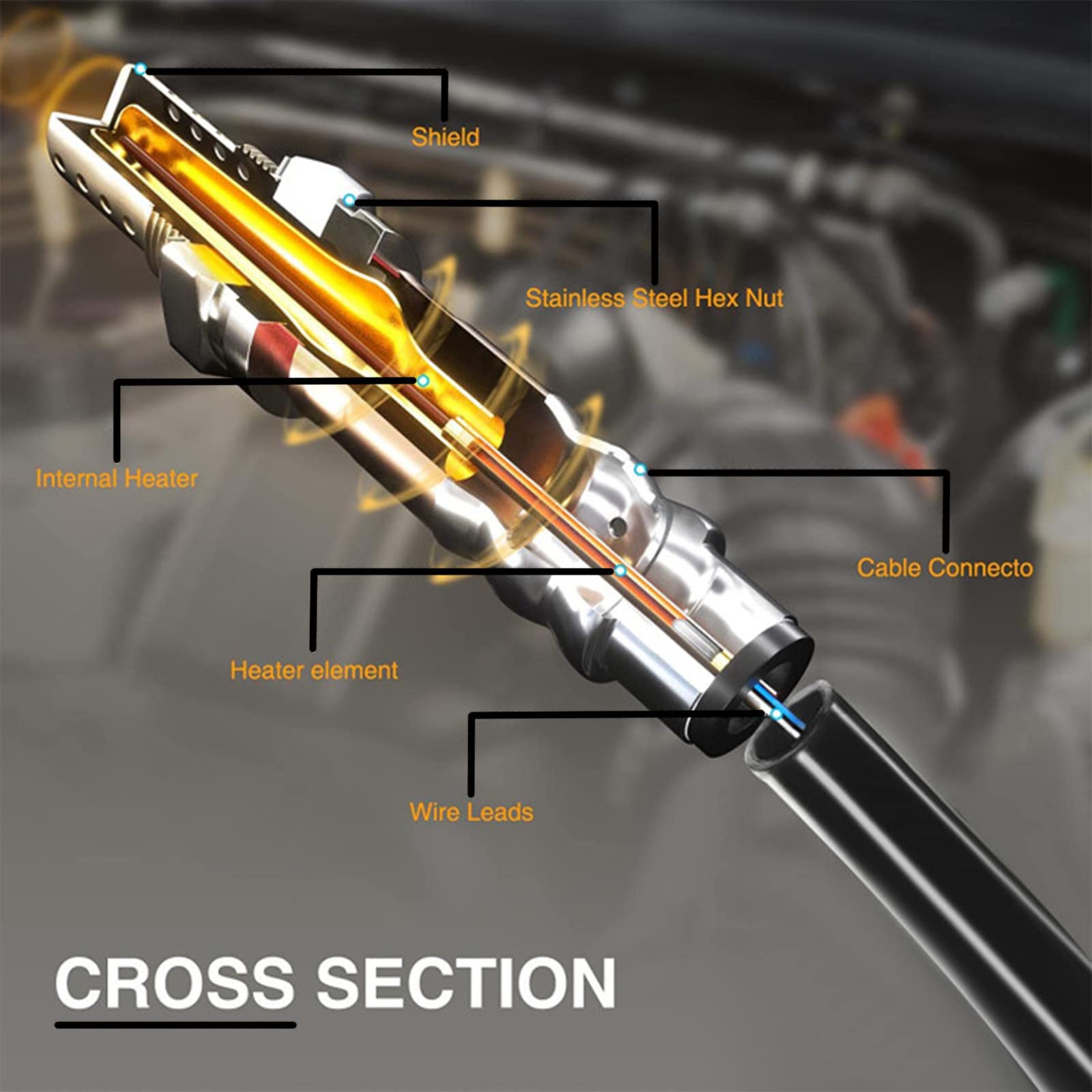 Oxygen Sensor 213-4698 O2 Sensor Compatible With Chevrolet Cruze Limited Sonic Trax, Replace #55572216 250-24612
