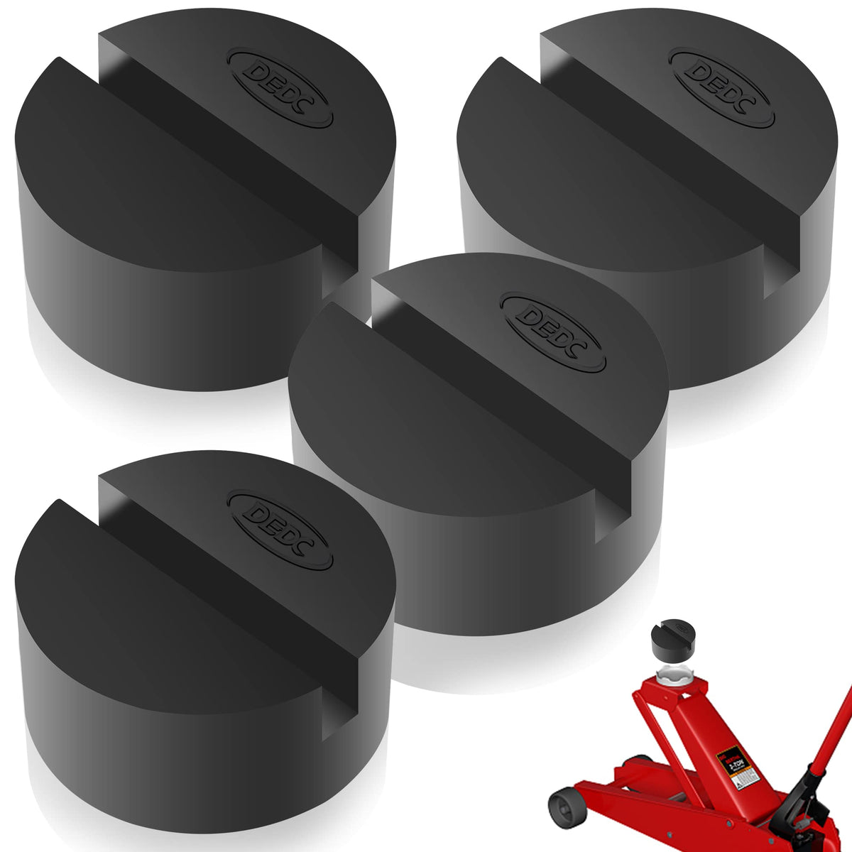 Dedc Pinch Weld Jack Pad Car Truck Floor Jack Rubber Pinch Weld Protector,4 Pack