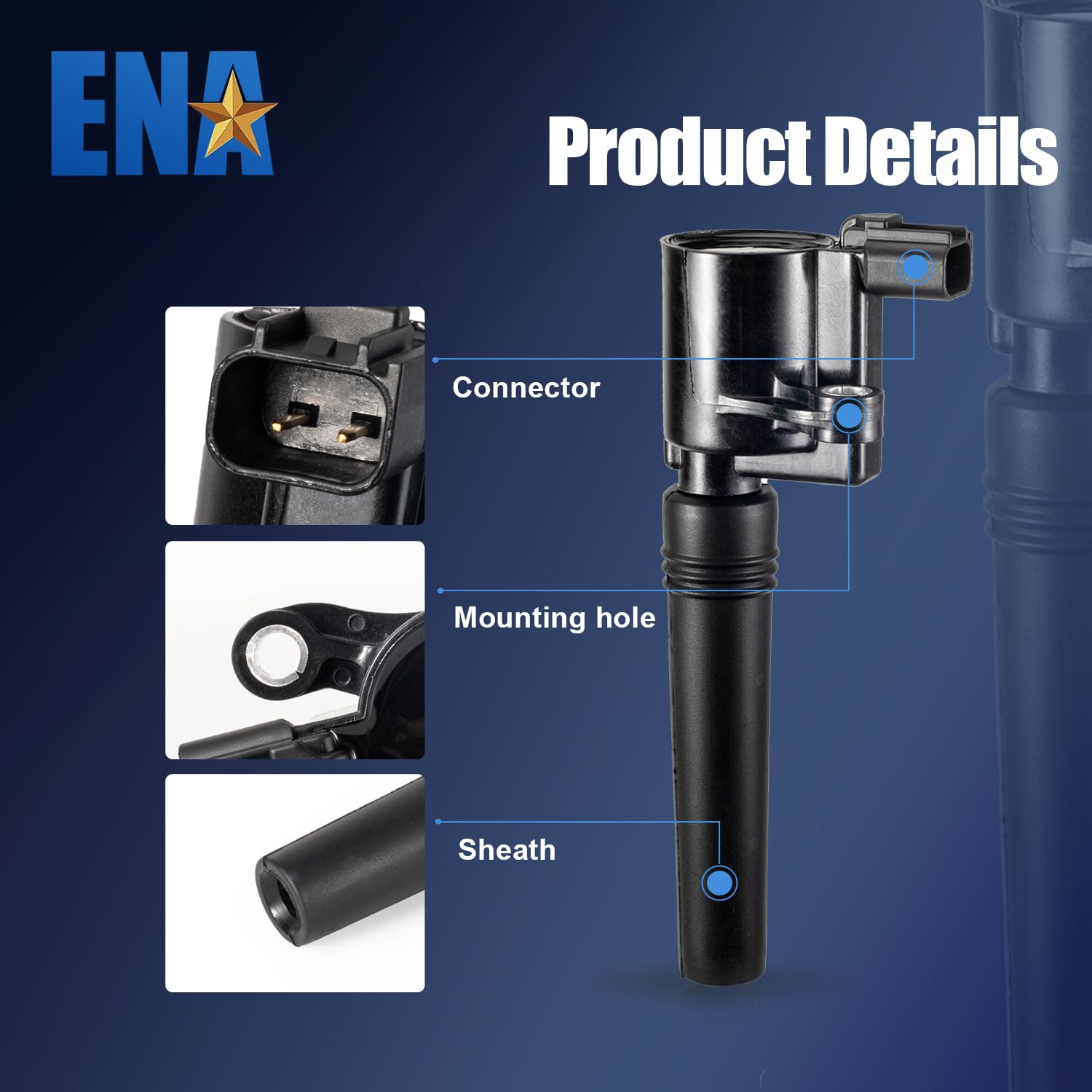 Ena Set Of 8 Ignition Coil Pack Compatible With Ford Jaguar Lincoln Thunderbird 2002-2005, S-Type 1999-2003, Ls 2000 2001 2002 2