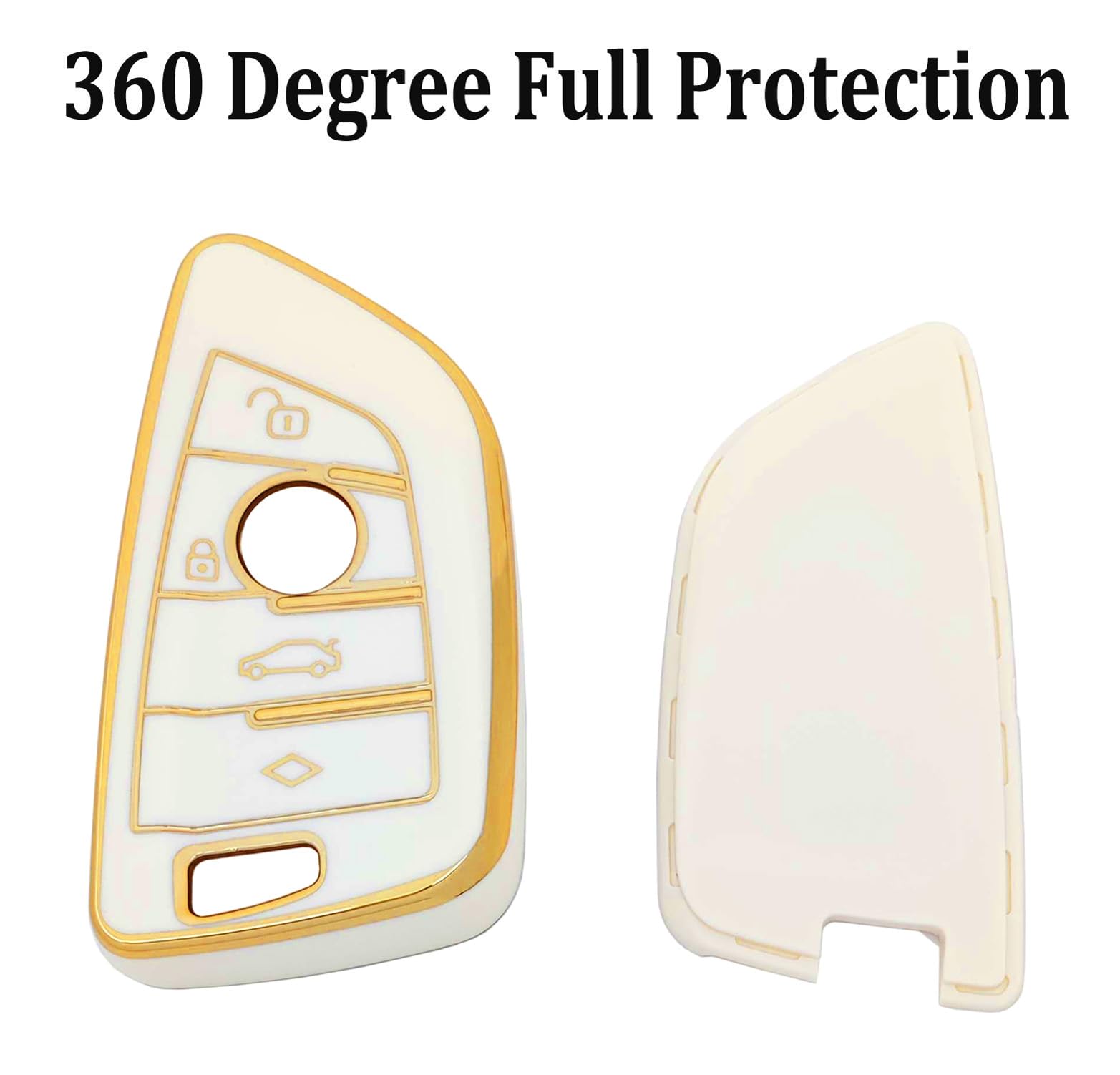 Arruweer Tpu Key Fob Cover Case Holder Protector Compatiable With Bmw 1 2 5 6 7 Series X1 X2 X3 X5 X6 M4 M5 Z4 Accessories With