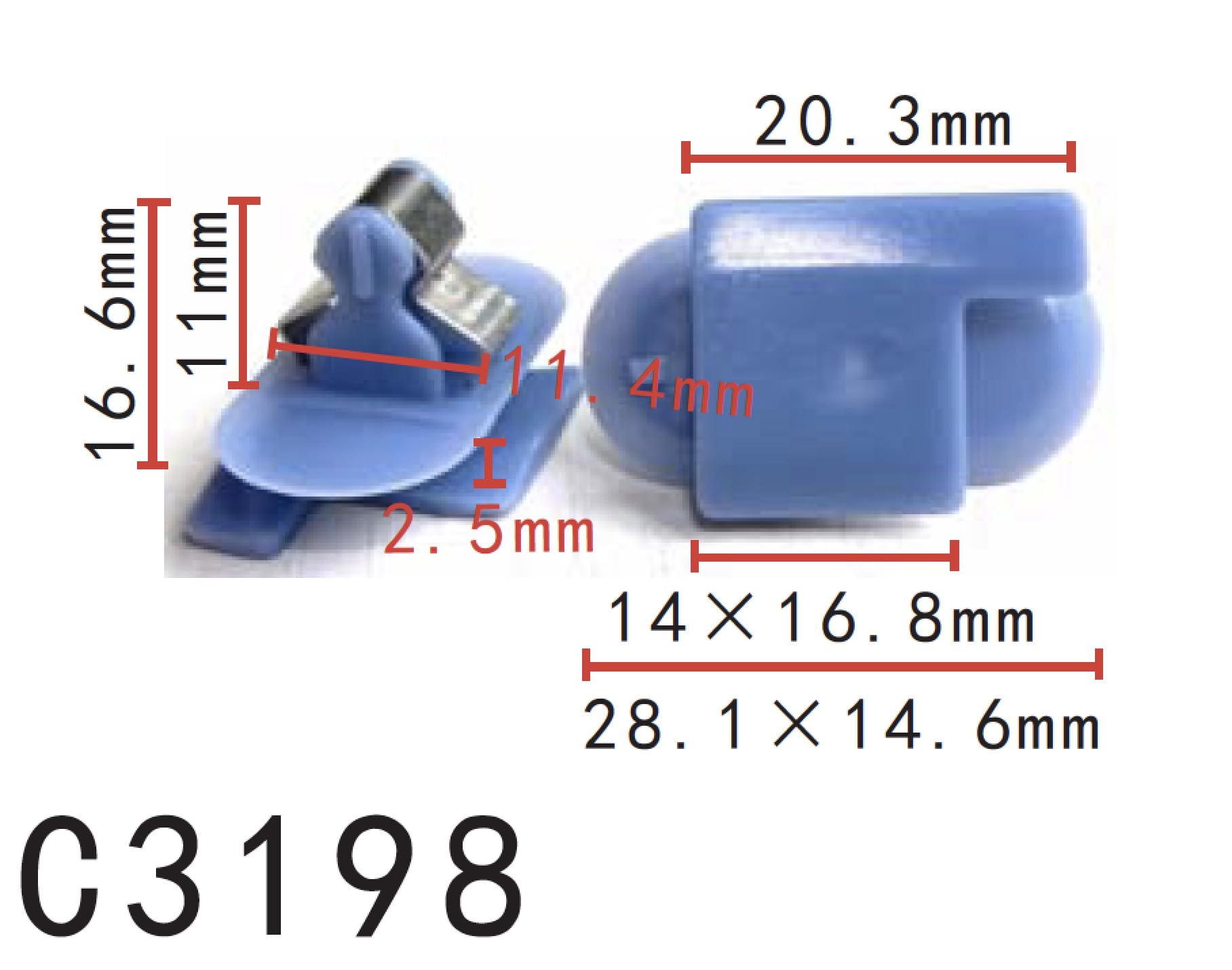 Autobahn88 Retainer Clip For Pillar Panel,Trunk Molding, Interior & Trunk Trim Molding, Compatible With Gm (Oem: 24405740) (Pack
