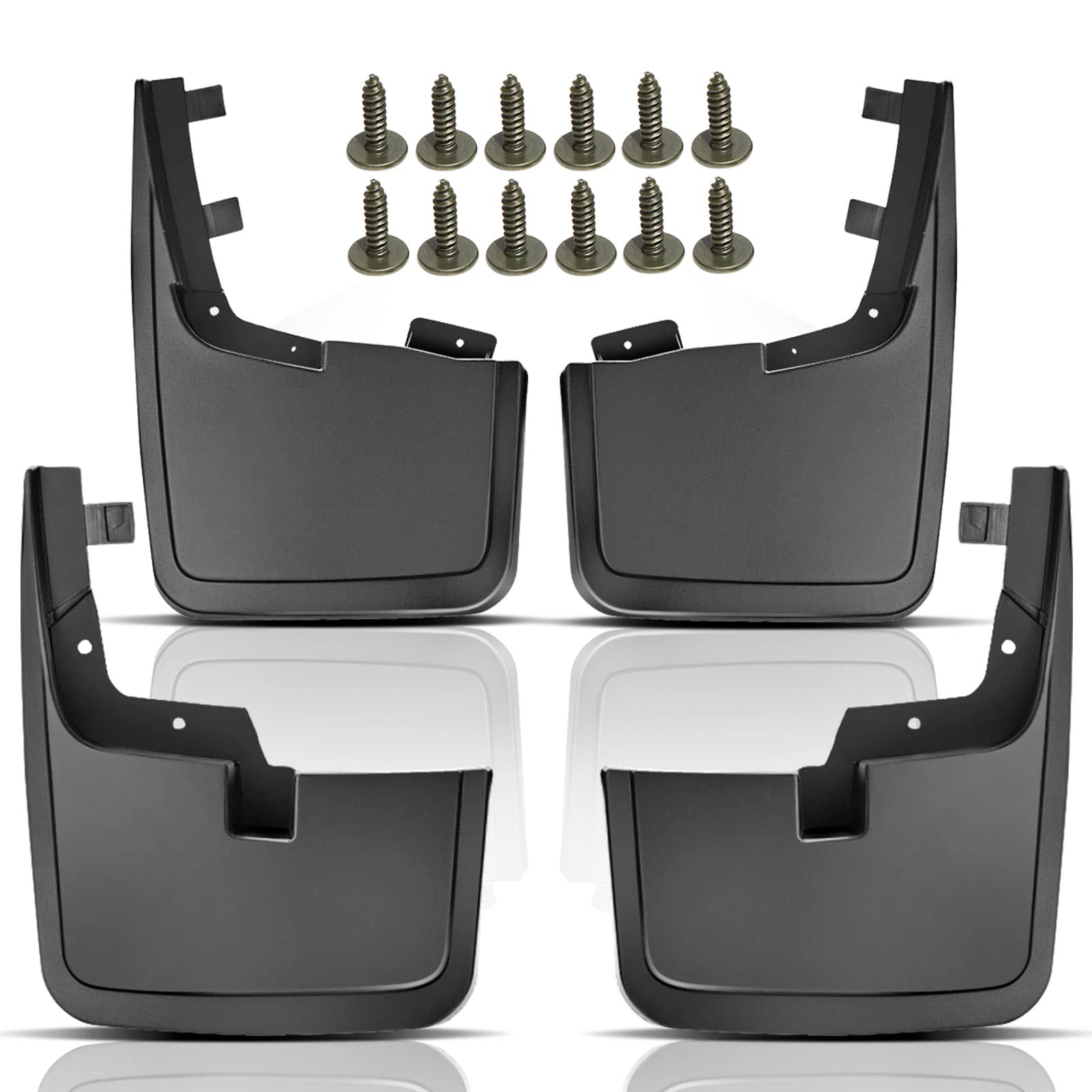 YHTAUTO Set of 4 Mud Flaps Splash Guards Accessories Replacement for Ford F-150 2015-2020 Pickup, Without Factory Fender Flares,