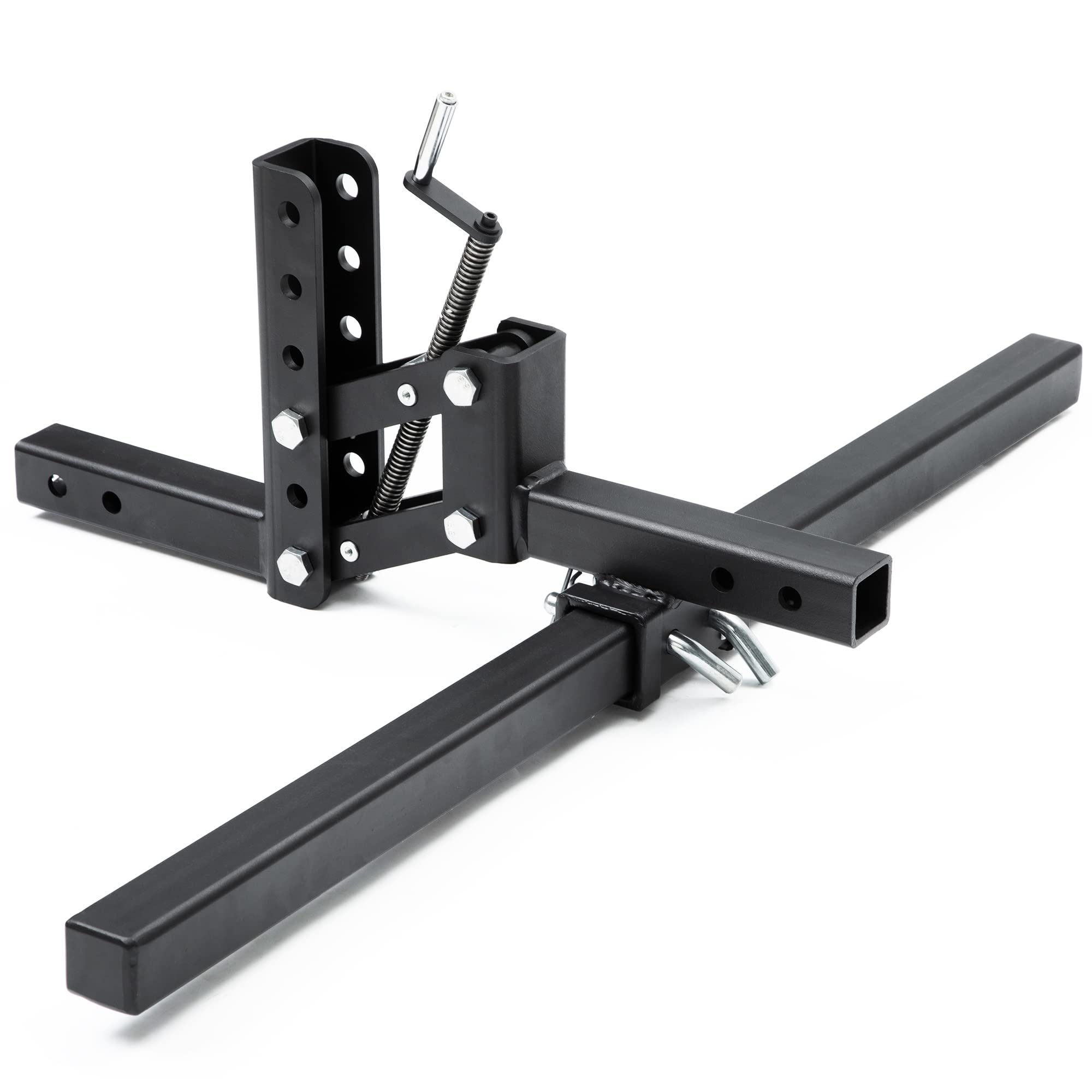 YITAMOTOR 50 Manual Implement Lift for ATV UTV, 1-Point Lift System with 2 Inch Receiver, Adjustable Height Lift for Disc Plows,