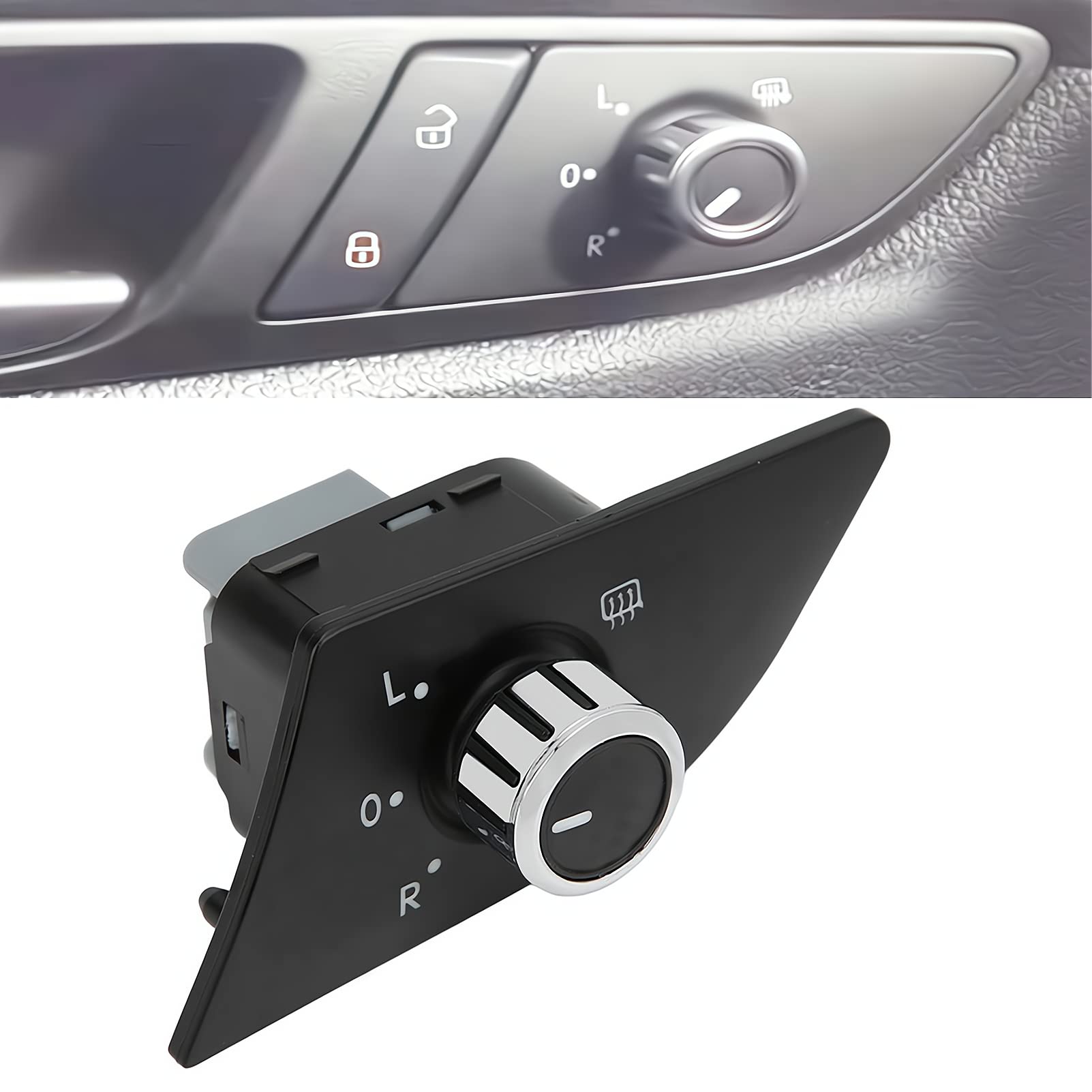 Side View Mirror Control Switch Adjust Knob Compatible With Passat 2012 2013 2014 2015 Us Model Left Front Driver Side Door Mirr