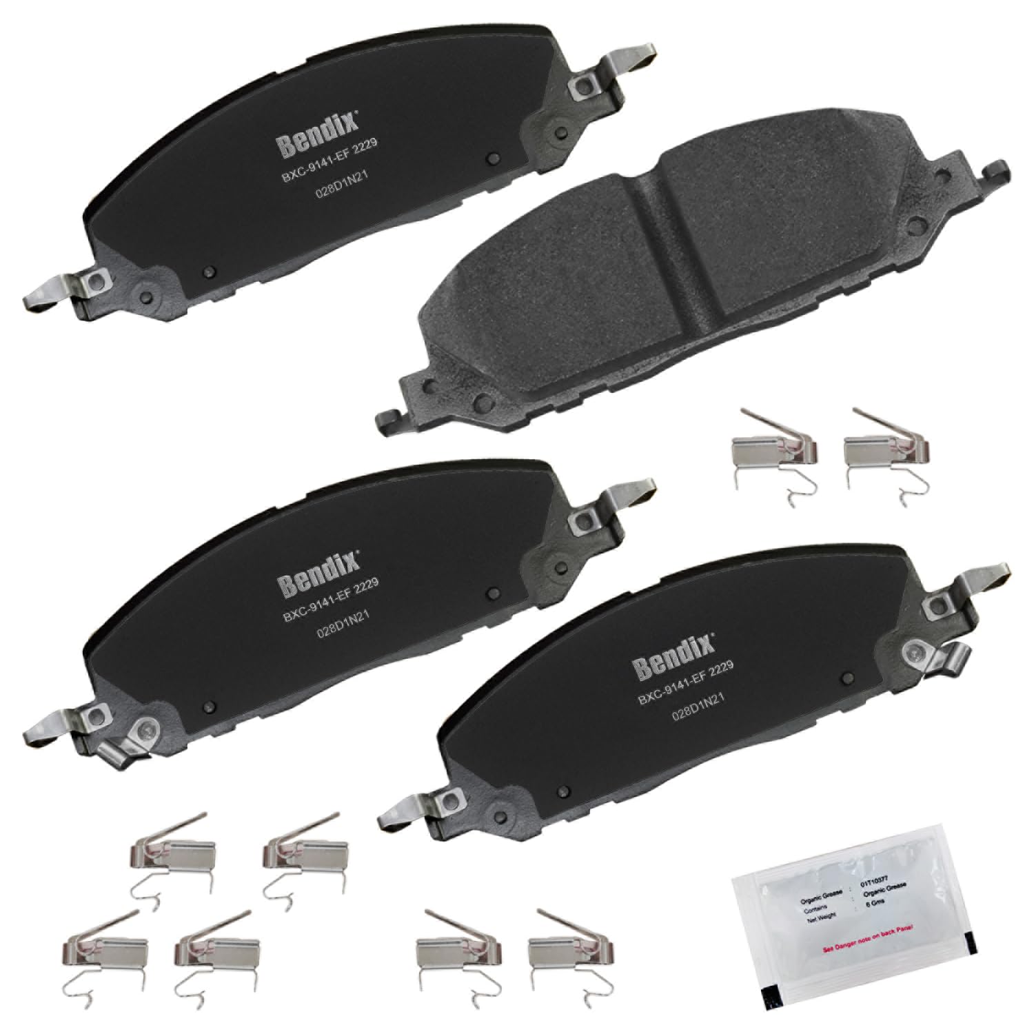 Bendix Priority1 Cfc2229 Ceramic Front Brake Pads For Ford Explorer 2024-2020, Police Interceptor Utility 2024-2020, Lincoln Avi