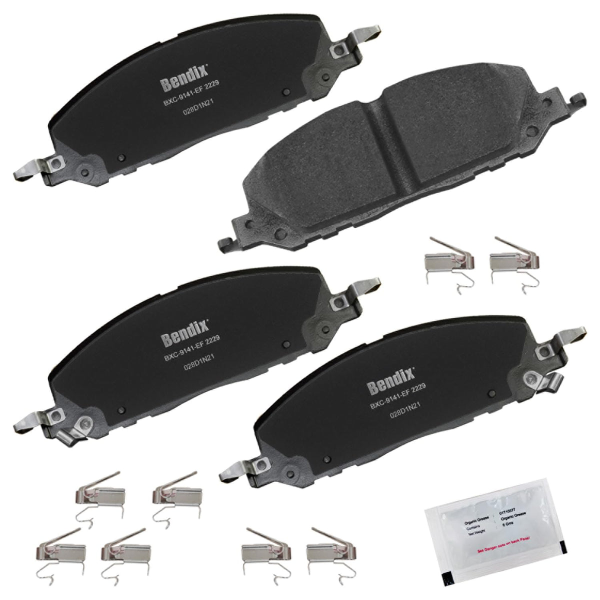 Bendix Priority1 Cfc2229 Ceramic Front Brake Pads For Ford Explorer 2024-2020, Police Interceptor Utility 2024-2020, Lincoln Avi