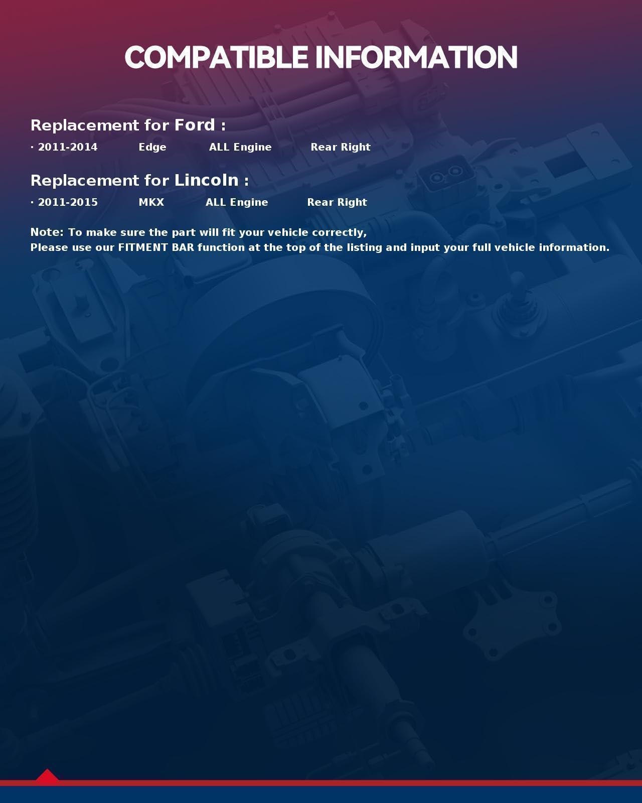 Kax Rear Right Brake Caliper 18B5298 Compatible For Edge 2011-2014, Mkx 2011-2015, Replacement Brake Caliper