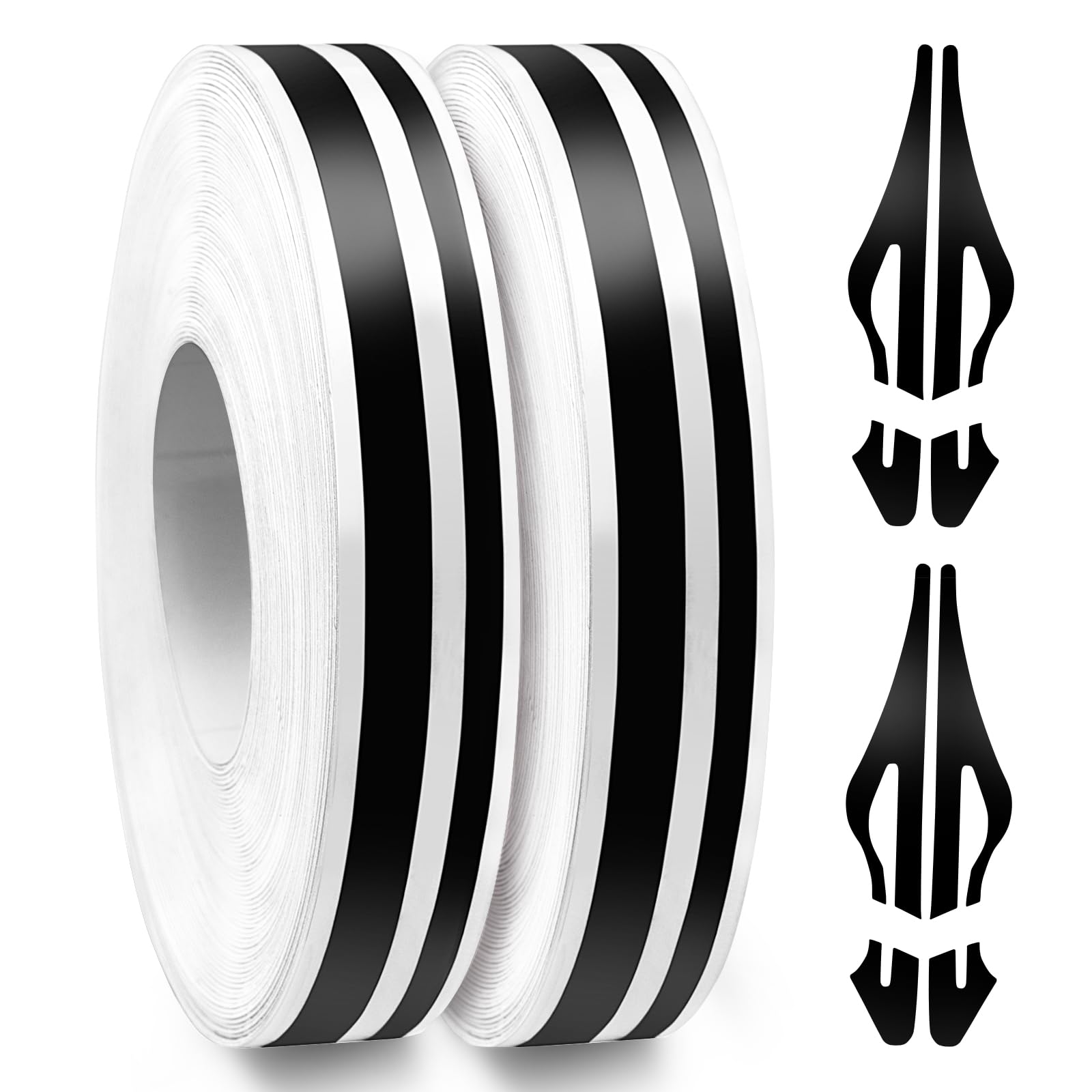 Spurtar 2 Rolls x 33Ft Pinstriping Tape for Car, Automotive Pinstriping Tape 2 in 1 (5mm & 2mm), Vinyl Pinstripe Decals for Car,