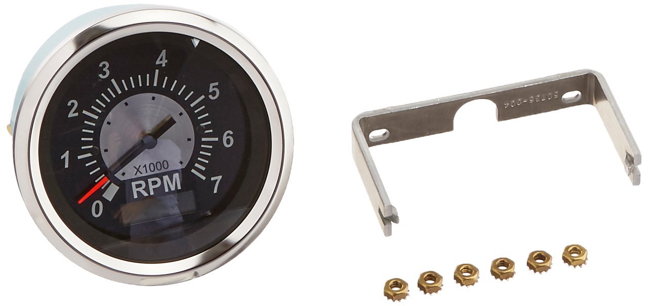 Sierra International 67364P Sterling Tachometer/Hourmeter (LCD) for O/B & 4-Cycle Gas Engines, 3'', Black