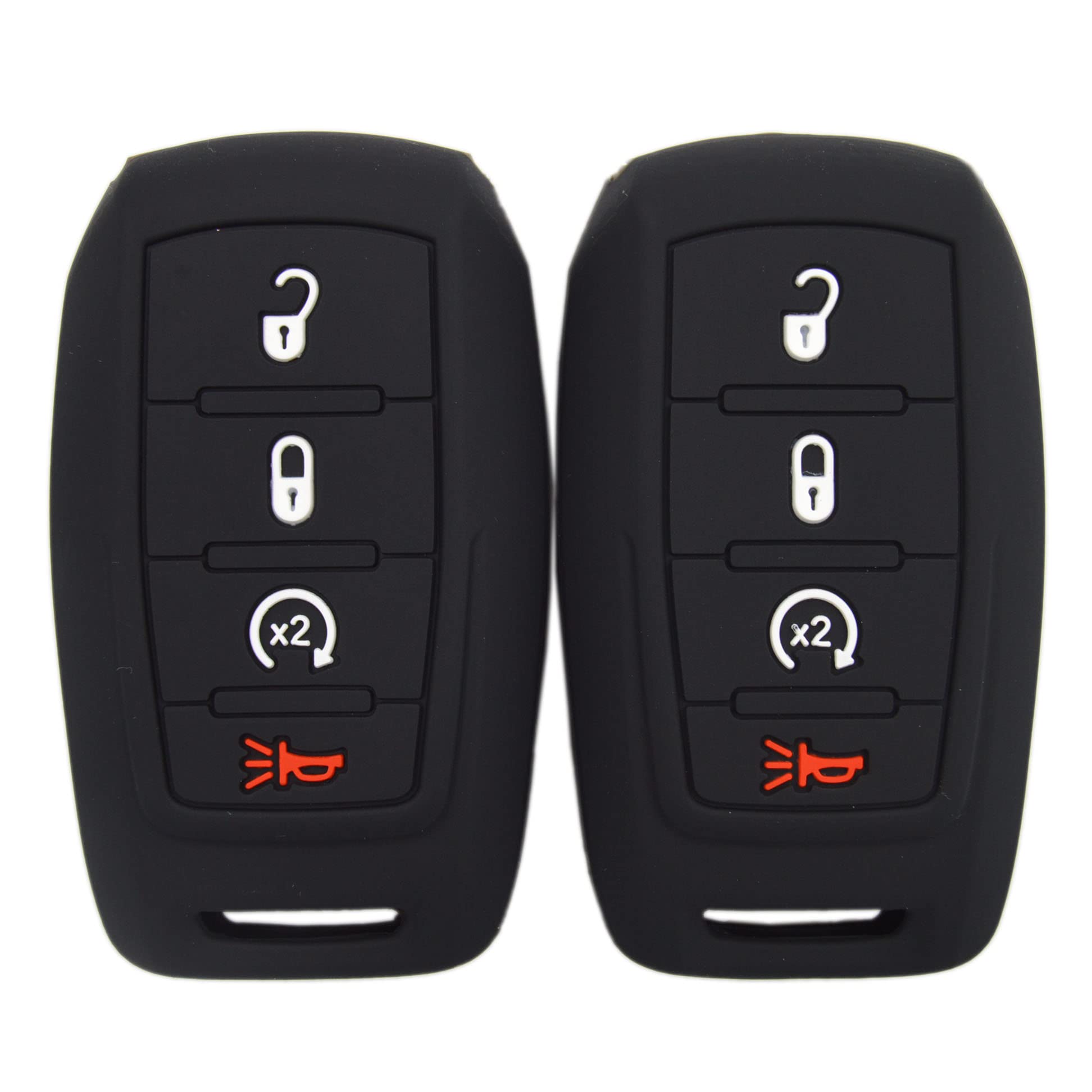 Zorratin Silicone Remote Key Fob Cover Case Protector for Ram 1500 2500 3500 2019 2020 2021 2022 2023 2024 2025 4 Buttons