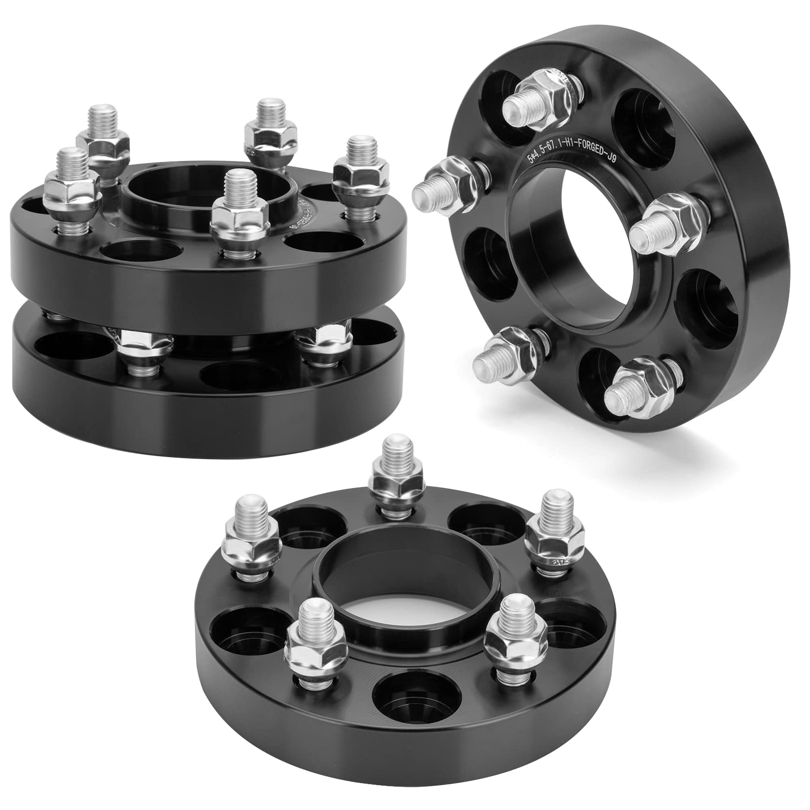 Dynofit 5X4.5 Wheel Spacers Compatibility With Hyundai Elantra, Sonat And Genesis Coupe, 5X114.3Mm 67.1 Hub Bore 1' Wheel Adapter Compatibility With Ford Fusion Escape Mazda Jeep Kia, M12X1.5 Studs