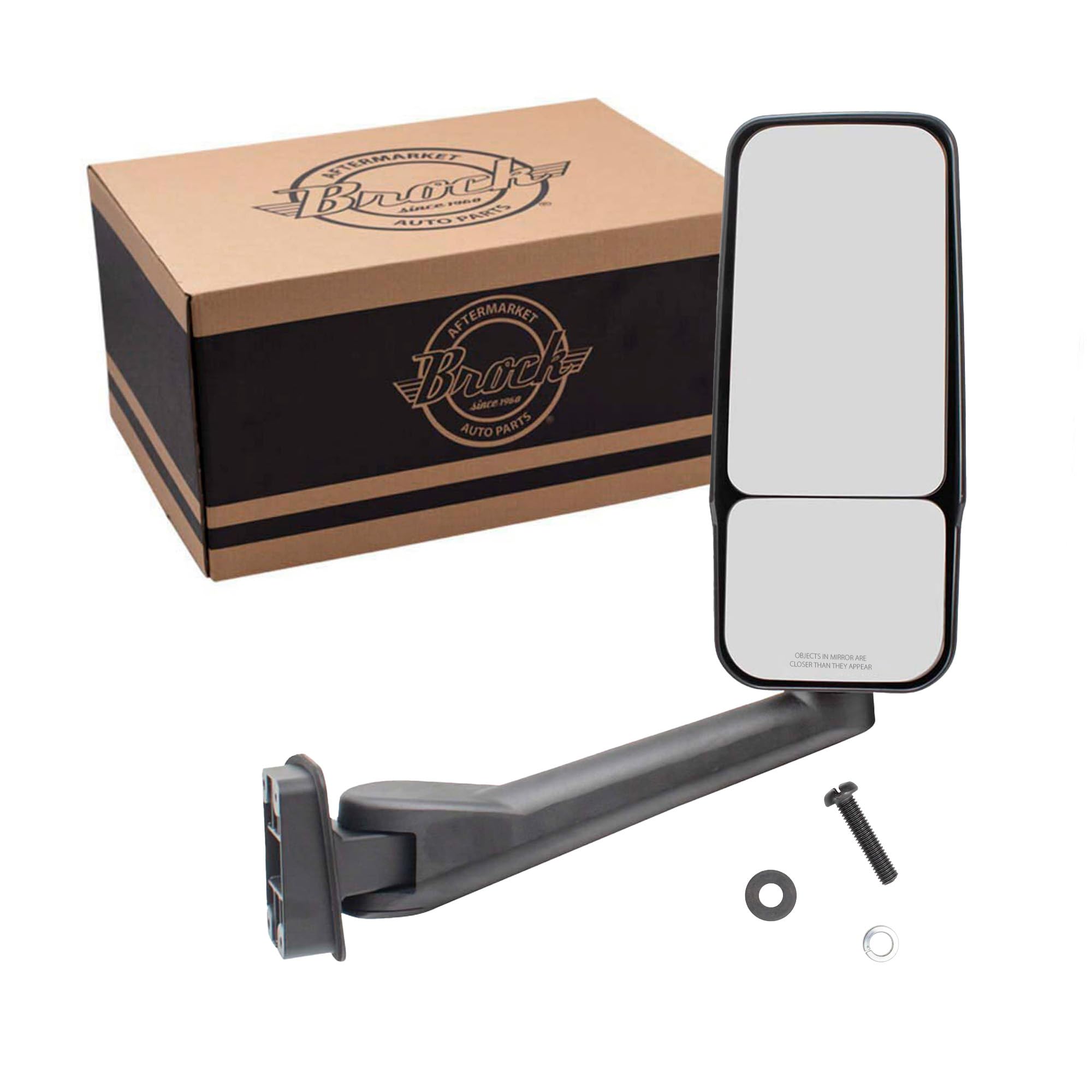 Brock Replacement Passenger Manual Side View Door Mirror Compatible with 2003-2009 Kodiak Topkick Truck 25886101