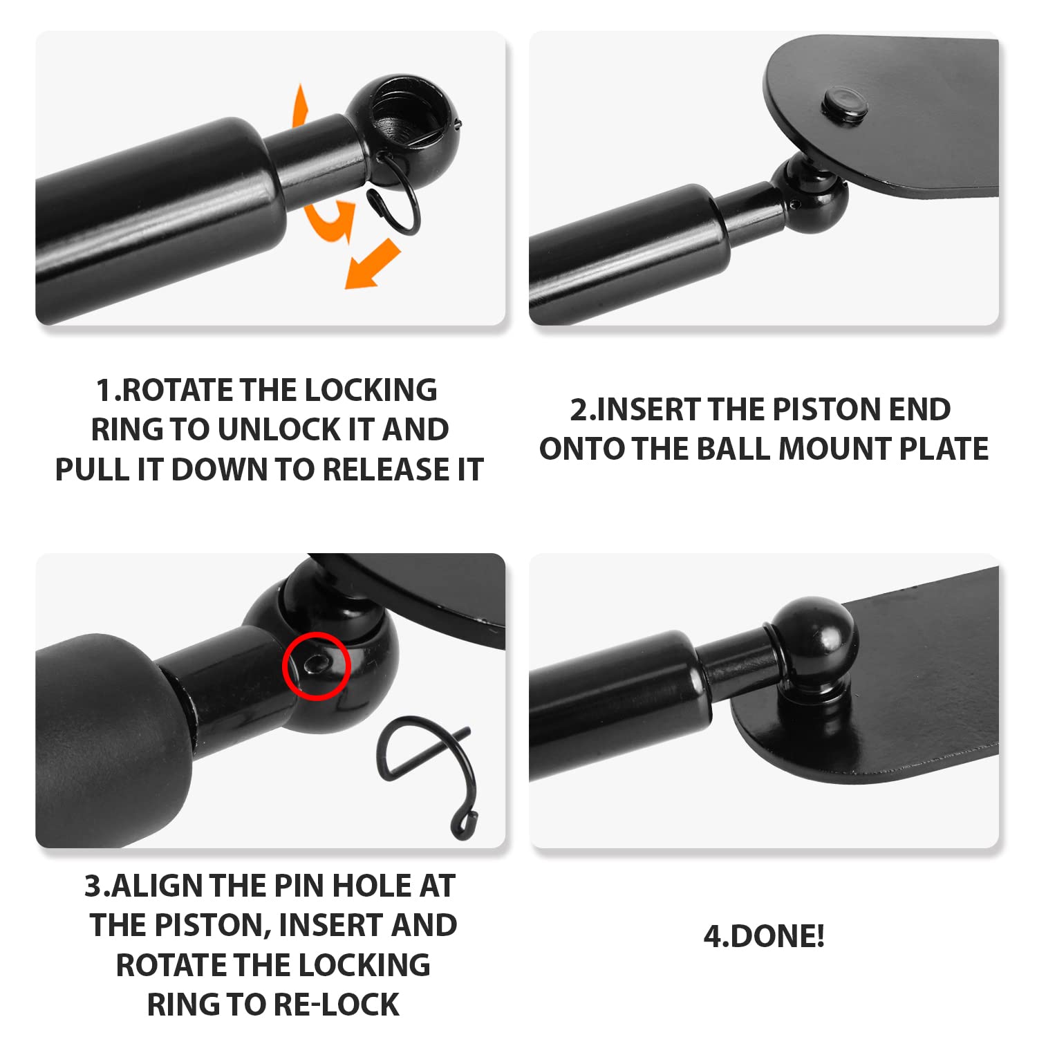 Kitspro Truck Tailgate Assist For Dodge Ram 1500 All Models 2009-2018, 1500 Classic Models 2019-2023, And 2500 3500 All Models 2010-2023 Truck Accessories Tailgate Damping Strut, Pack Of 1