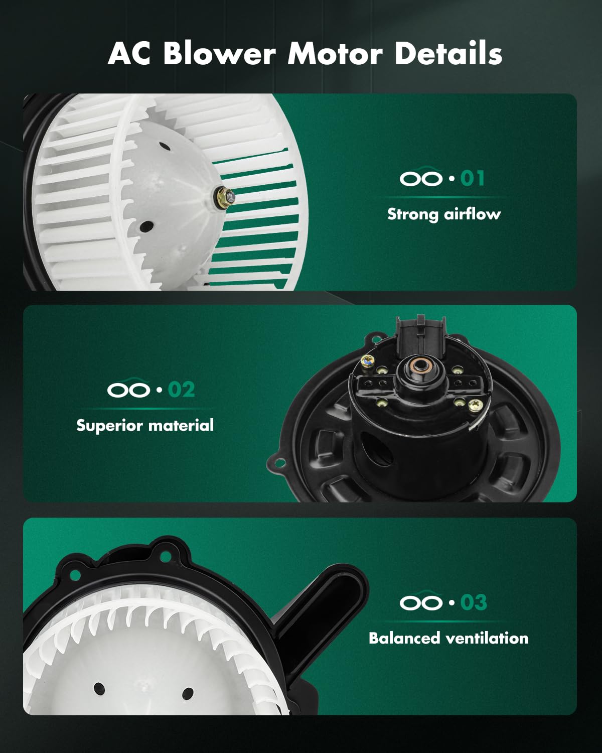 Scitoo Hvac Heater Blower Motor With Fan Cage Front 700016 For Ford For Mustang 1994-2004