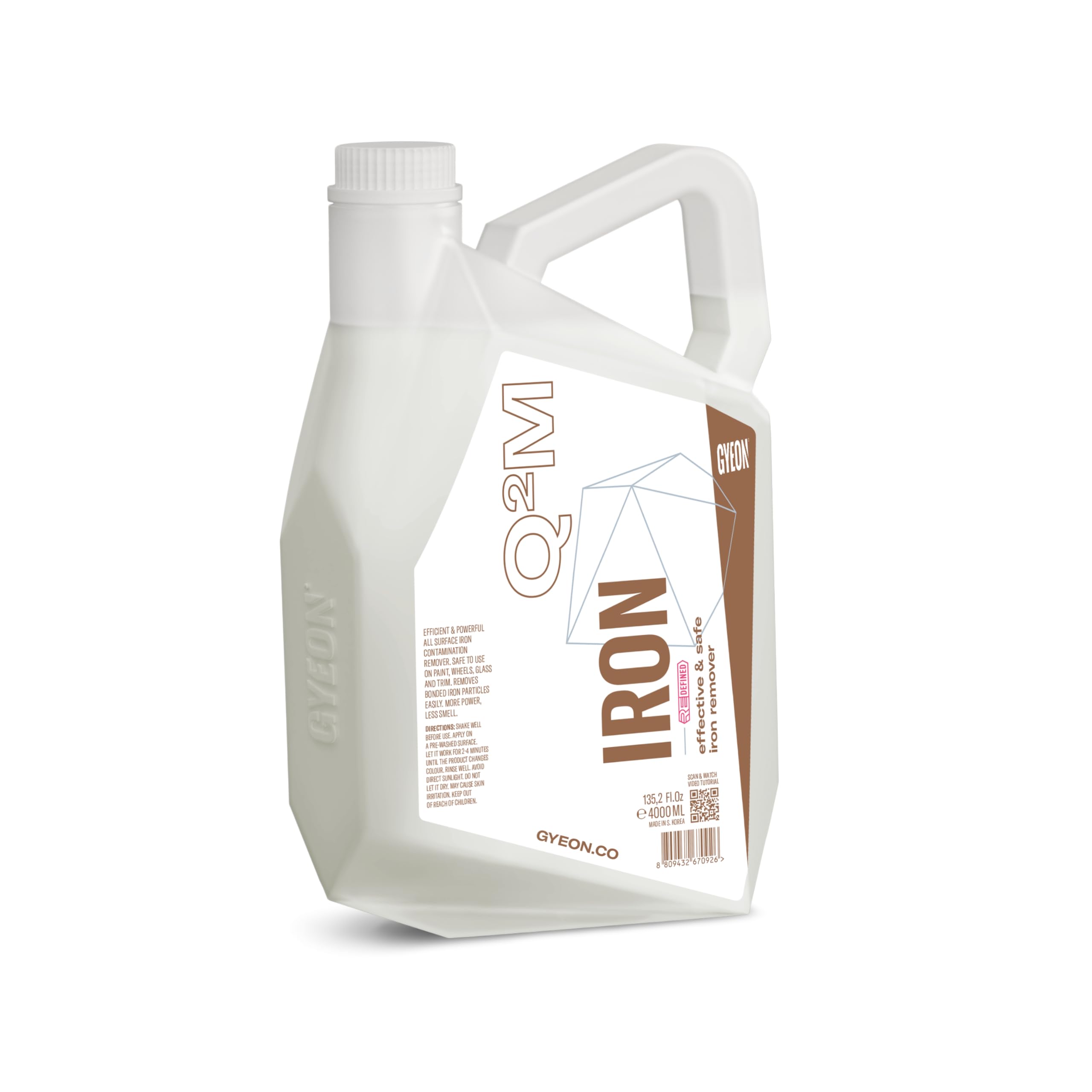 Gyeon Iron Redefined 4 L - Iron Remover And Rust Spot Spray For Car Detailing | Easily Remove Iron Fallout From Your Cars Paint