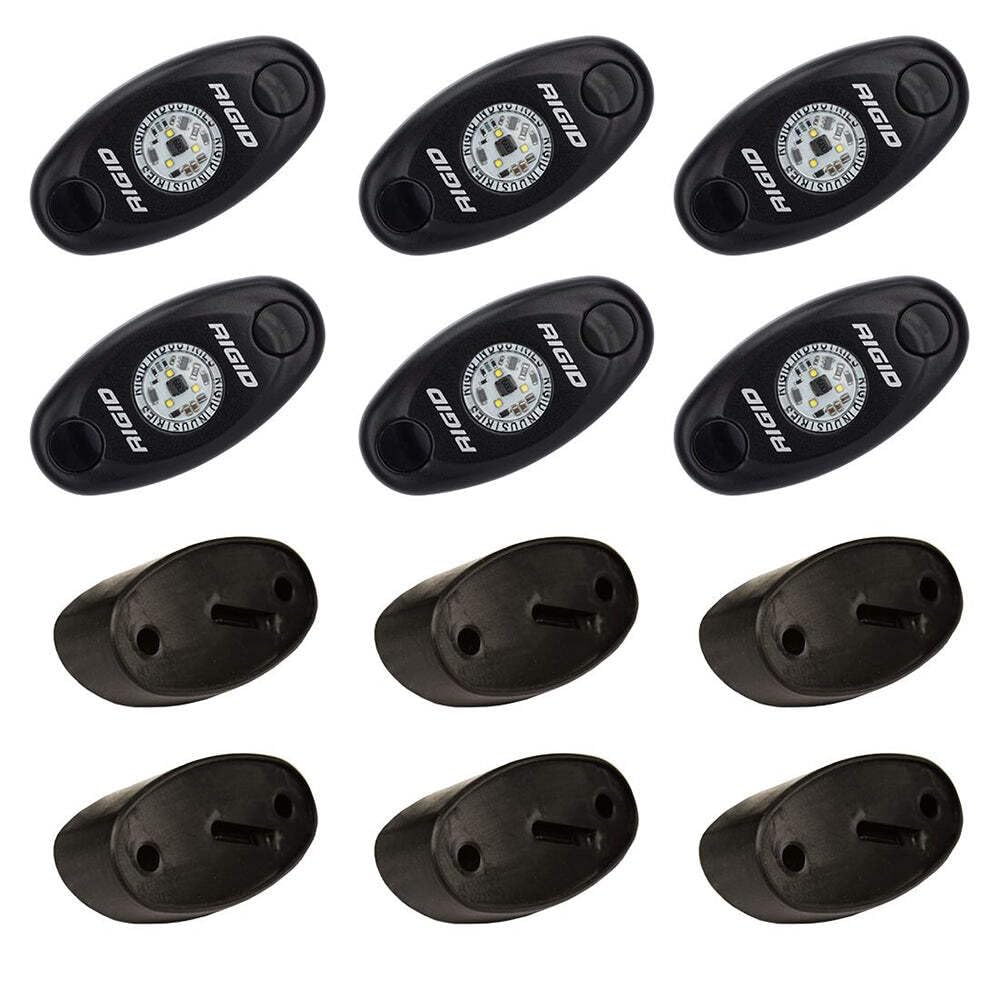 Rigid Ind Rock Light Kit 6 Cool White, 400253