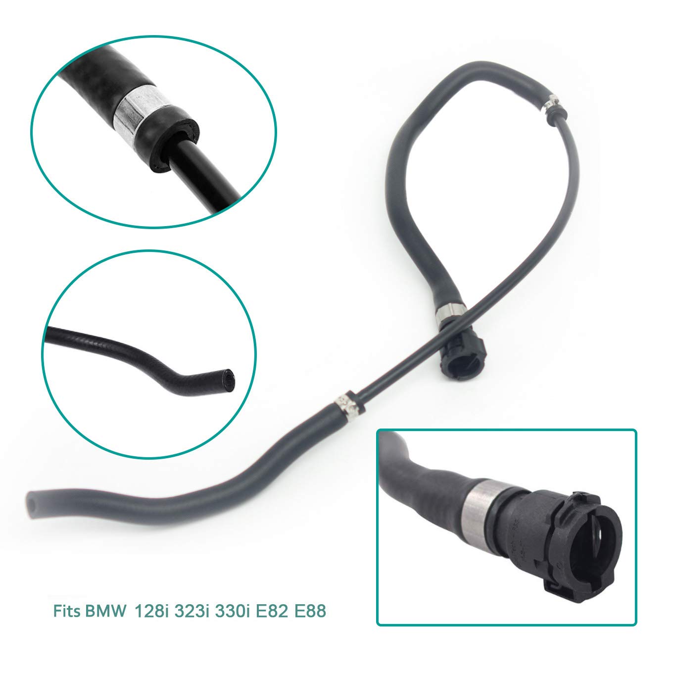 Koxuyim Expansion Tank To Upper Radiator Coolant Hose Compatible With Bmw 2008-2013 128I; 2006-2011 323I; 2006 325I, 325Xi; 2007-2013 328I Replaces 17127618510 17127565093