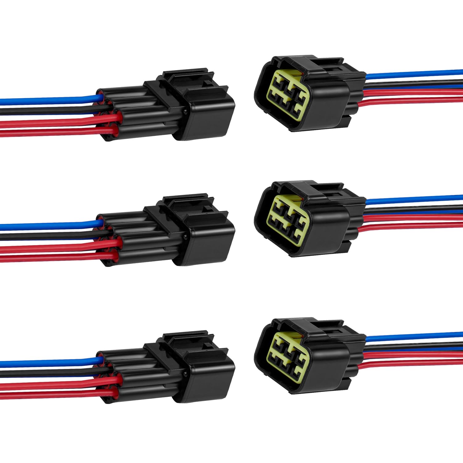 Zhofonet 6 Pin Waterproof Connector,Waterproof Electrical Car Auto Wire Connector,16Awg Male Female Quick Disconnect Wire Connec