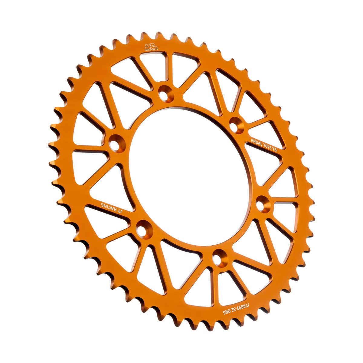 Jt Sprockets Jta897.52Org Orange Racelite Anodized Aluminum 7075 T6 Rear Sprocket, Single