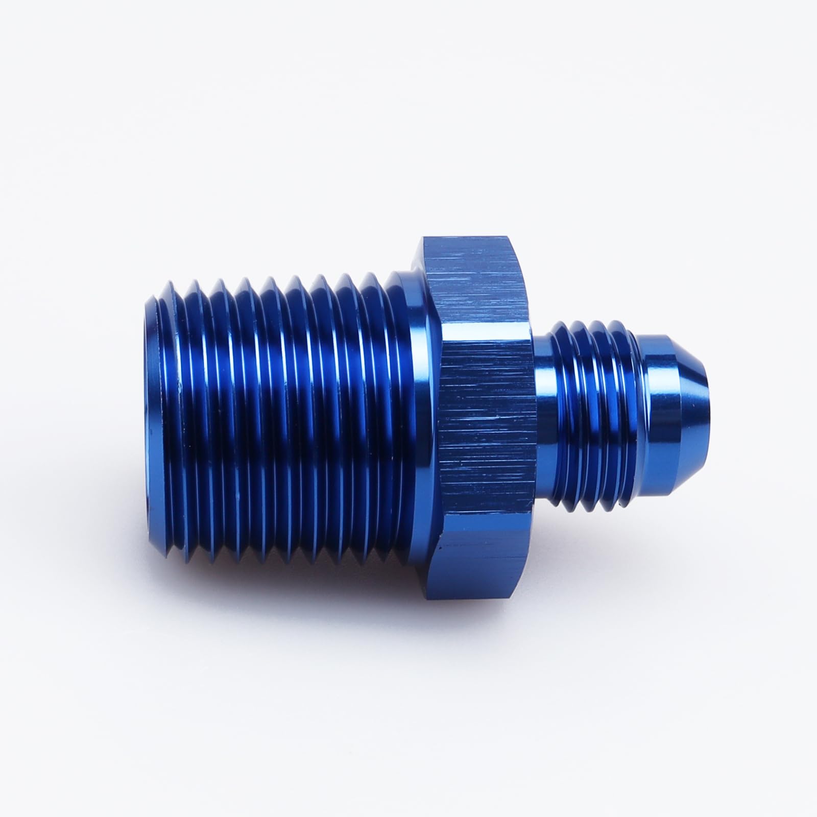 Ac Performance Male 1/2'' Npt To -6 An Flare Adapter Straight Aluminum Blue