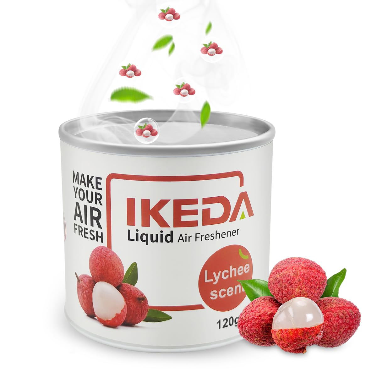 Ikeda Scents Car Air Freshener: lychee Scent Scent Liquid Cans | Odor Elimination | Smoke Smell Remover | Strong Long-Lasting Fr