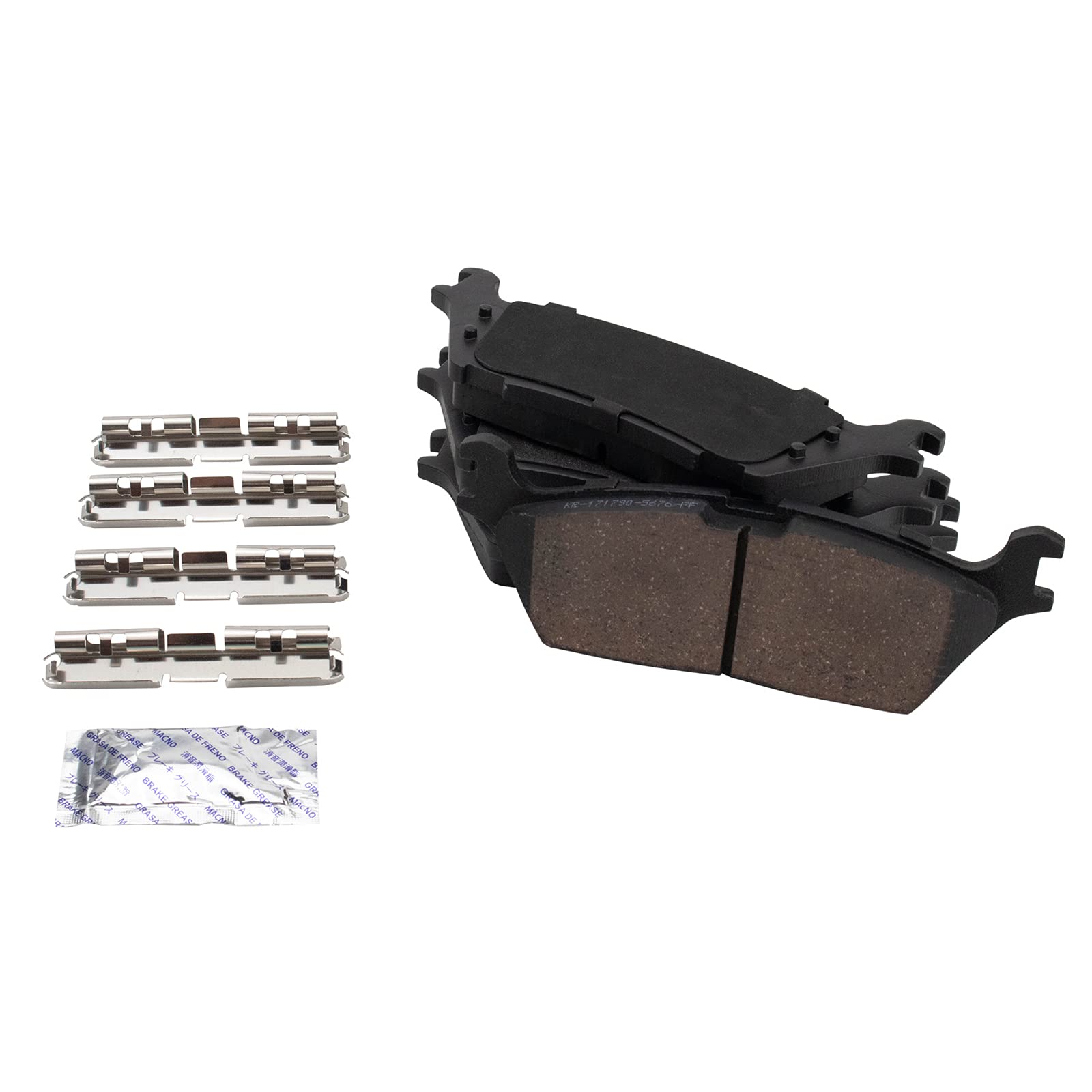 Trq Rear Brake Pad & Rotor Kit Brake Pads Brake Rotor Ceramic Premium G-Coated Compatible With 2015-2017 Ford F-150