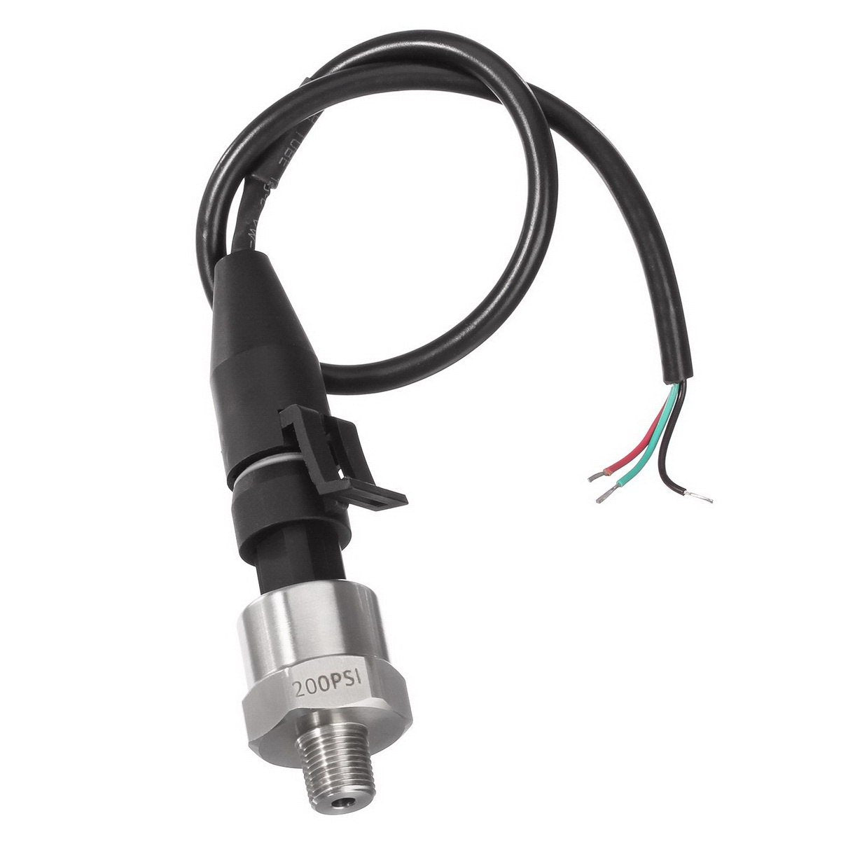 AUTEX 200 Psi Pressure Transducer Sender Sensor with Connector Harness 1/8”-27 NPT Thread Stainless Steel Fuel Pressure Sensors Compatible with Oil Fuel Air Water Diesel Gas