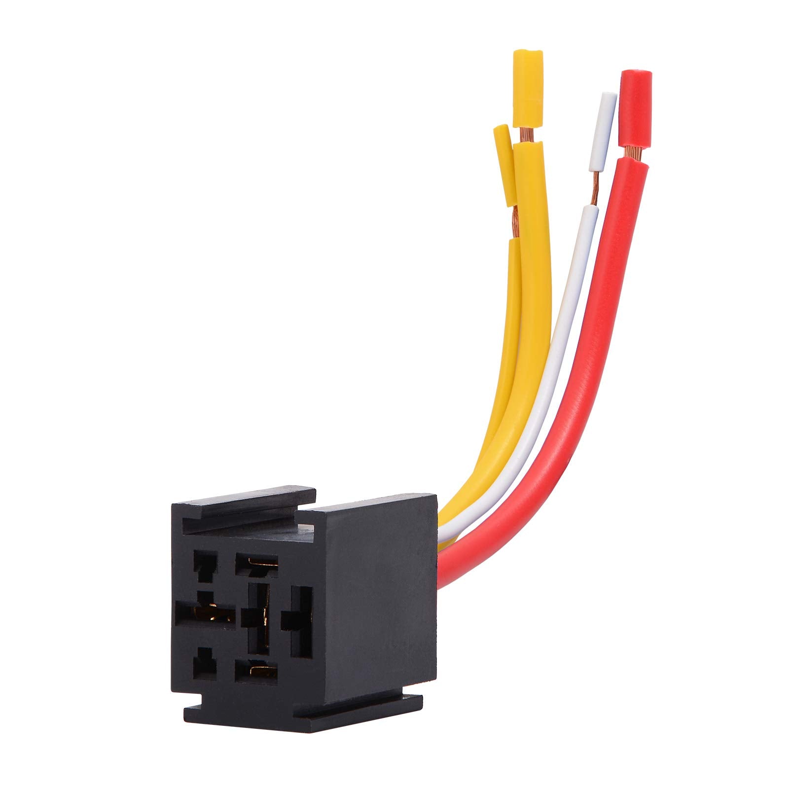 Ehdis 4-Pin Relay With Harness Car Truck Motor Heavy Duty 80A 12V On/Off Normally Open Spst Relay Socket Plug 4 Wire Automotive Relay Model Jd2912-1H-12Vdc 80A 14Vdc,Pack Of 1