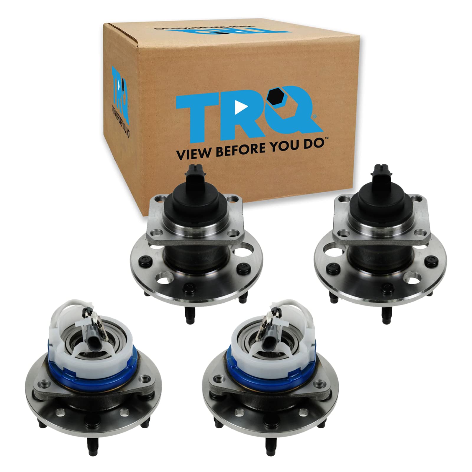 Trq Wheel Hub Bearings Assembly Set Compatible With 2004-2005 Chevrolet Classic 2001-2003 Malibu 1999-2004 Oldsmobile Alero 1999