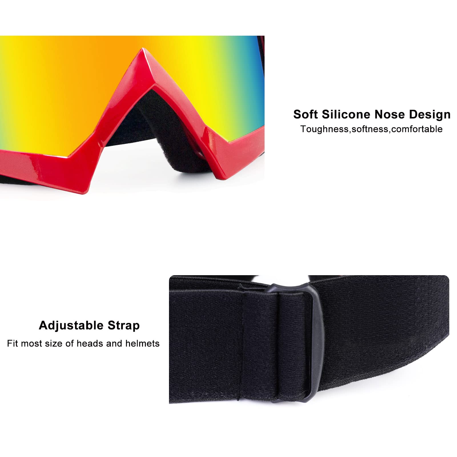 Zukmi Dirt Bike Goggles Atv Motocross Goggles Motorcycle Goggles Mx Off Road Goggles For Men Women Adult Youth Riding Racing