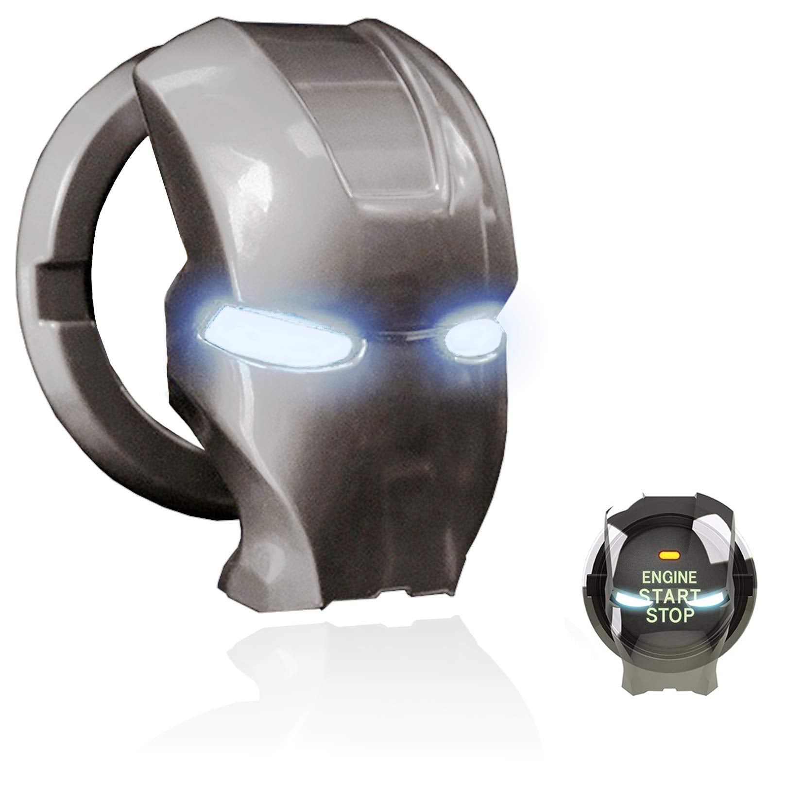 GENORMBRANDT Car Engine Start Stop Button Cover Push to Start Button Ignition Cover Universal Aluminum Alloy Button Decoration S