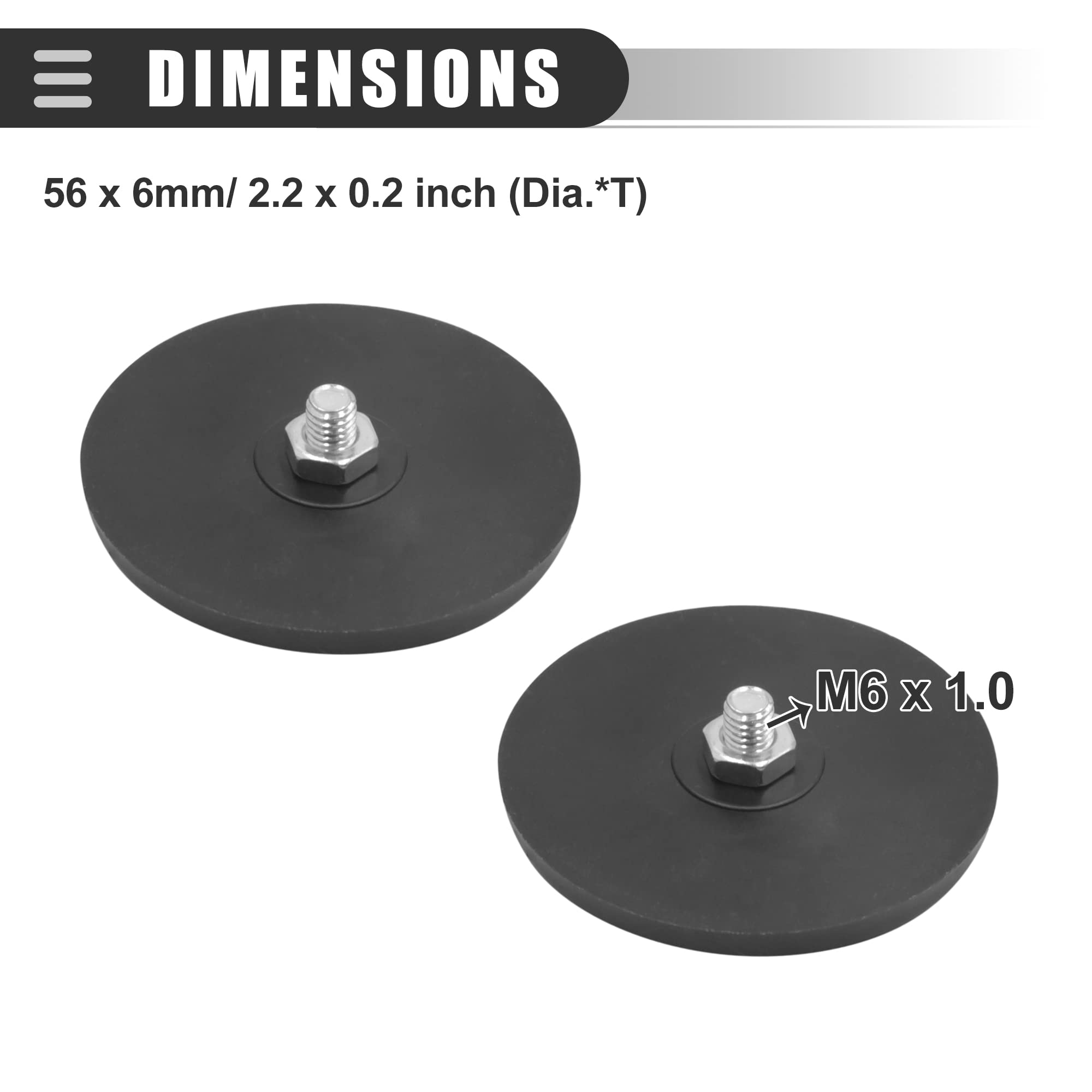 Motoforti Universal Motorcycle Scooter Atv Round Reflective Reflectors, 2.2 Inch Dia, Plastic Metal, Orange Black, 2Pcs