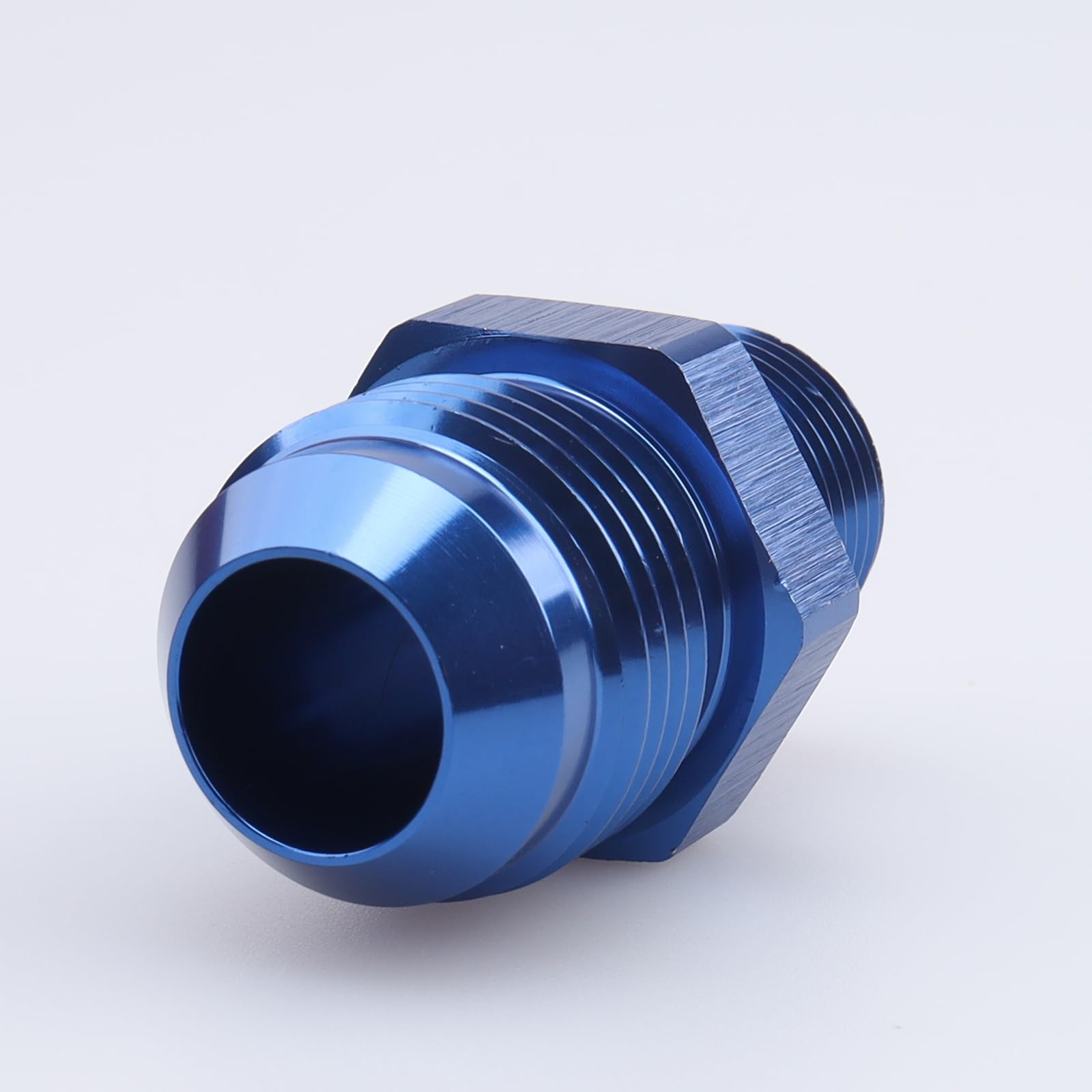 Ac Performance Male 3/8'' Npt To -10 An Flare Adapter Straight Aluminum Blue