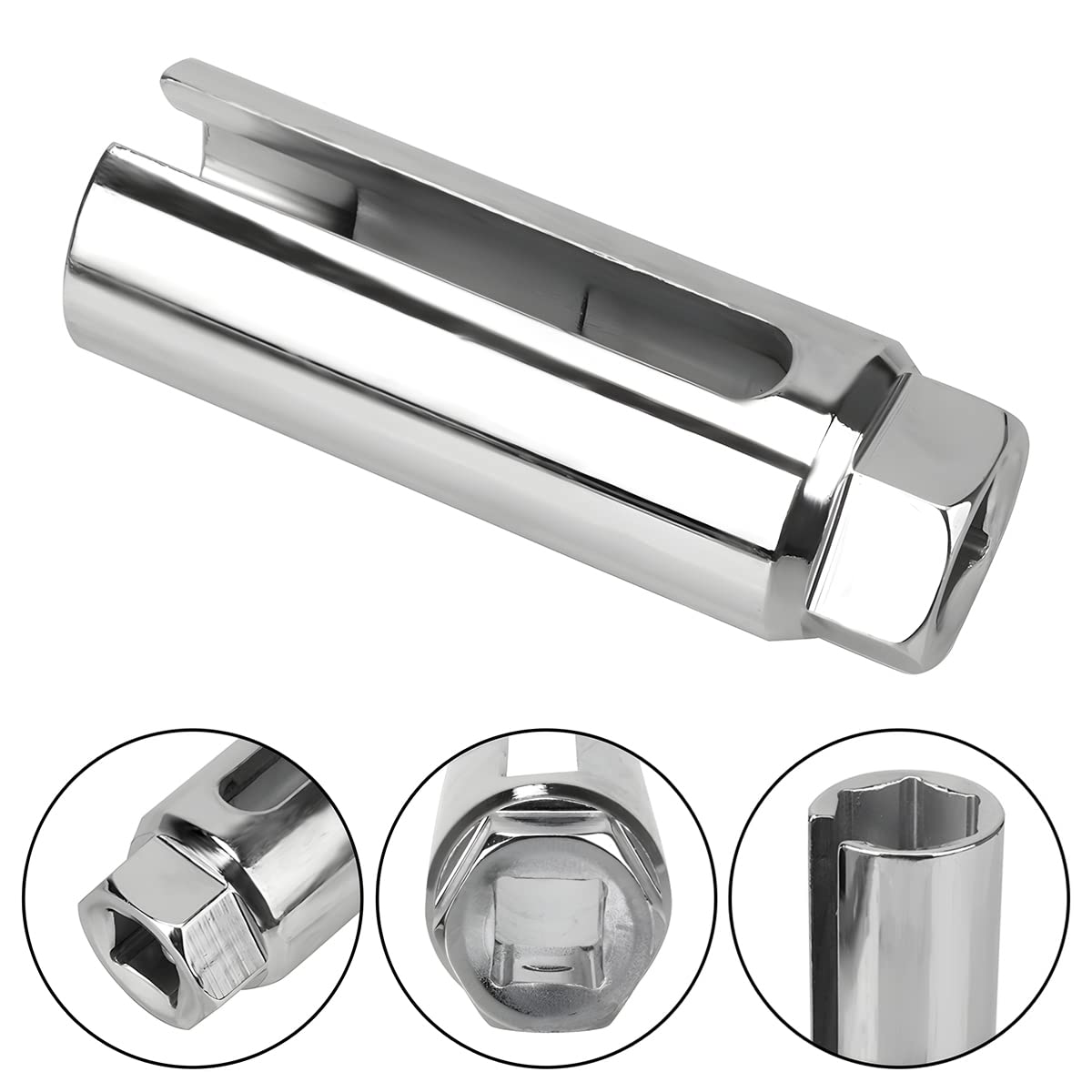 BELOMI Oxygen Sensor Sockets, 7/8 inch (22mm) Wire Gate Accesses Sensor from Side, Premium Drive Offset Oxygen Sensor Socket Uni