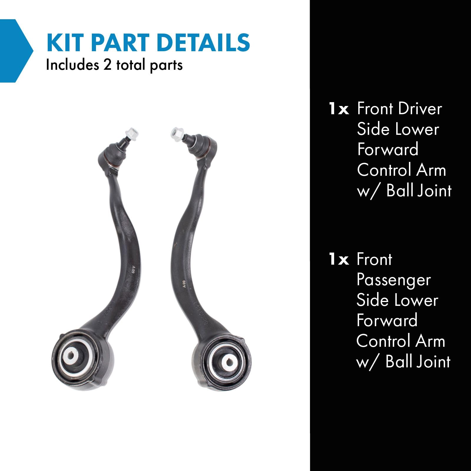Trq Front Lower Control Arm With Ball Joint Set Compatible With 2017-2020 Land Rover Discovery 2013-2023 Range Rover 2014-2022 R
